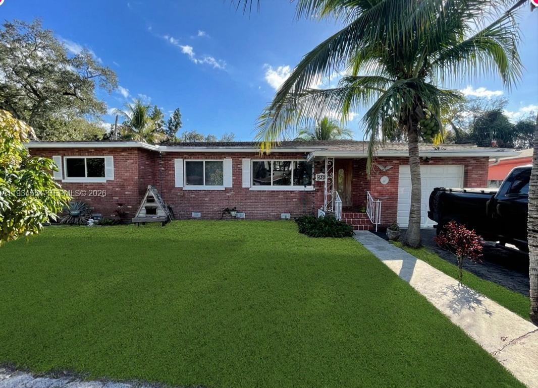 This nostalgic home built in the golden era of the 50’s is a single family home that comes with a 3 bed 2 bath layout with in-law/guess quarters and a single car unfinished attached garage. Your future little corner of South Florida comes with mixture of hardwood floors and Venetian inspired terrazzo flooring throughout home. The In-law/guess quarters boast a 450 sqft space to accommodate the needs of your family and loved ones for sort or long visits. The home comes with a large concrete patio, fruit trees and firepit to create your own little place of Zen and entertainment. This beautiful home has been upgraded with cost saving hurricane impact windows, a tankless water heater, and new central A/C. 98% of the cast iron piping was replaced with PVC, and the electrical and exterior meter panels were upgraded to current standards within the last 3 years. Centrally located, this property is 30 minutes north of Miami International Airport and 30 minutes south of Fort Lauderdale-Hollywood Airport. Haulover Beach is 6.2 miles east, Hard Rock Stadium and Casino 20 minutes west, and South Beach 30 minutes south. Just 10 minutes to I-95 and the Florida Turnpike. The community offers abundant shopping and dining, perfect for enjoying the South Florida lifestyle.