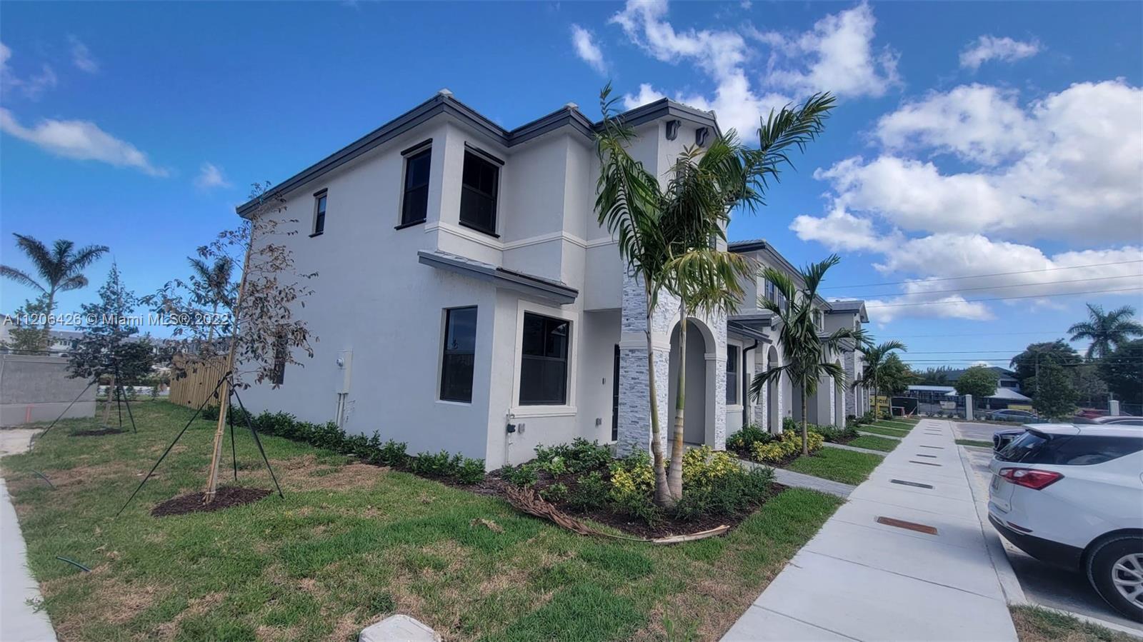 BRAND NEW HOUSE, 3 bed / 2.5 bath / 2 parking townhouse in the exclusive Homestead community, PINE VISTA by Lennar. Ceramic floor on 1st and carpet floor on 2nd, kitchen features tall and white wood cabinets and top of the line stainless steel appliances. Fully wired with optical cable for maximum internet speed. Washer and dryer included. Tankless water heater. Fenced and gated outdoor patio area, hurricane panels. The resort-style clubhouse features a swimming pool, children's pool, full fitness center, and water park. Very well finished unit in the best area of Homestead Schools, close to Baptist Hospital, Homestead Air Reserve Base, Walmart, Publix, easy access to the Florida Turnpike, restaurants and shops