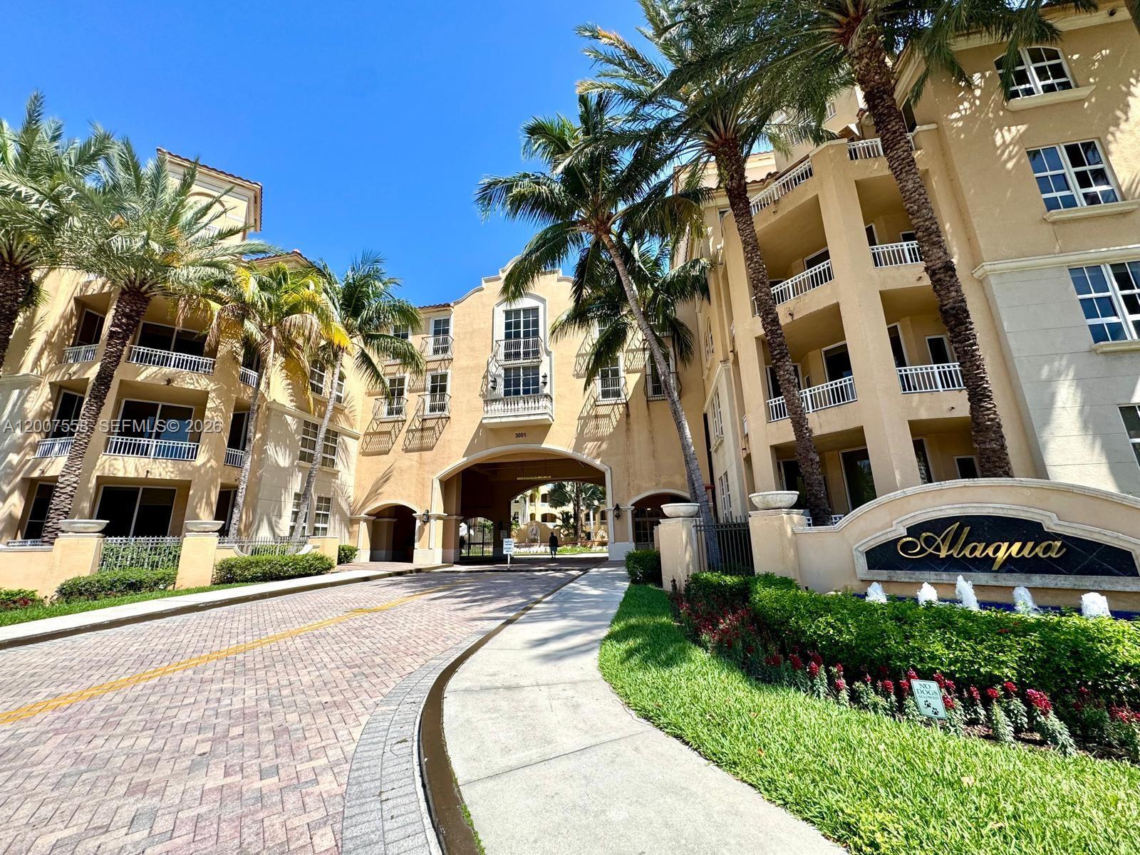 2 Bedrooms, 2 Bathrooms. Enjoy a prime location in this Mediterranean-style condo. This spacious and bright residence features a remodeled interior, 10-foot ceilings, and a private balcony overlooking a quiet garden area. The open green kitchen seamlessly connects to the living and dining spaces, creating a warm and inviting atmosphere. Residents enjoy excellent amenities including a pool, gym, business center, and party room. A must-see property you will love.