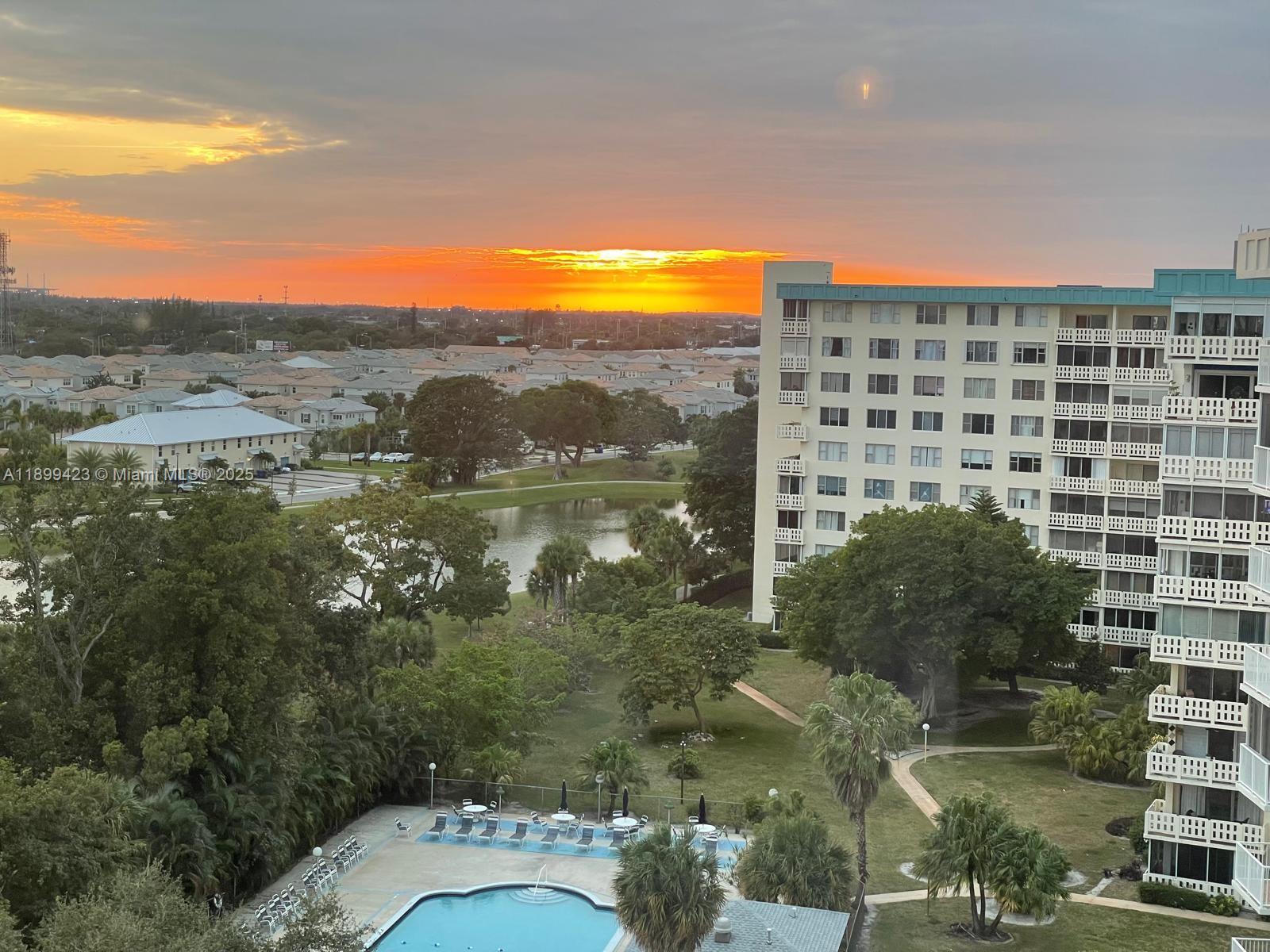 Top floor 2BR/2BA unit with incredible views. Don's miss the opportunity to live in this peaceful, verdant community, just blocks away from I-95 and minutes from downtown Hollywood, Gulfstream, and Aventura. Upgraded unit with tile floors throughout and spacious screened balcony. Excellent opportunity for investor! Rented through Feb 2027.