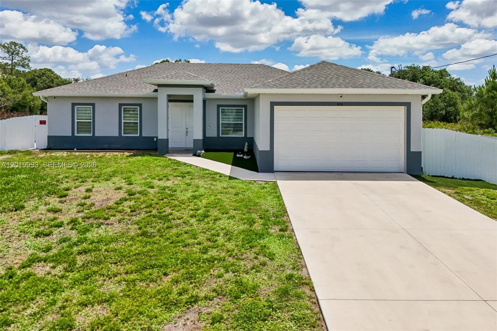 Beautifully designed modern residence situated on an oversized fully fenced lot offering the perfect blend of privacy, comfort, and contemporary living. This move-in-ready home impresses with clean architectural lines, spacious driveway, and inviting curb appeal. Inside, enjoy a bright open-concept floor plan filled with natural light, soaring ceilings, elegant finishes, and expansive living spaces perfect for everyday living and entertaining. The chef-inspired kitchen features sleek modern cabinetry, quartz countertops, stainless steel appliances, oversized island with seating, and abundant storage. The spacious primary suite offers a luxurious retreat with spa-style bathroom, dual vanities, designer finishes, and beautifully tiled walk-in shower. The enormous backyard provides endless possibilities for a future pool, outdoor kitchen, playground, RV/boat parking, gardening, or additional entertainment areas while the fully fenced yard offers exceptional privacy and space to relax or host gatherings. Additional highlights include modern lighting, spacious bedrooms, split floor plan, and contemporary design throughout. Conveniently located near shopping, dining, schools, and major roadways, this property offers the perfect balance of style, functionality, and outdoor space.