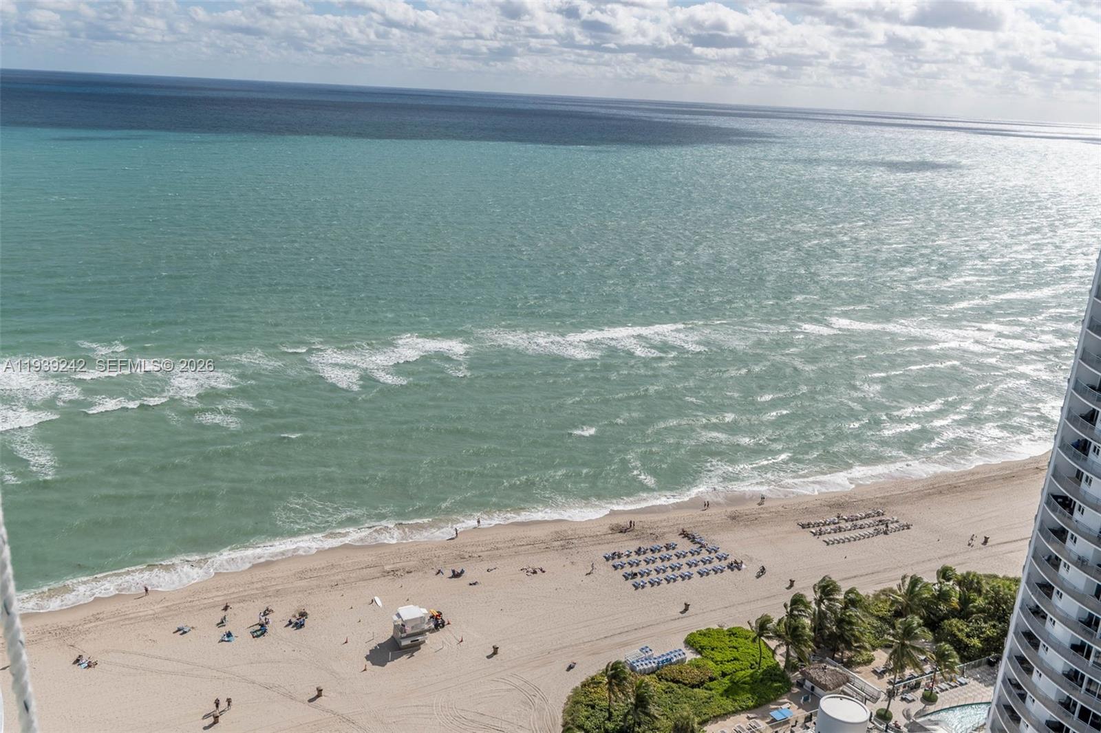 This exquisite 2 bed, 3-bath turnkey residence at the boutique-style Chateau Beach Residences in Sunny Isles offers a wonderful ocean and intracoastal view.  A den with a full bath that could serve as a third bedroom or office. Designed for modern luxury, the home includes automated shades, high-end appliances from Wolf, Sub-Zero, and Bosch, and sleek Snaidero kitchen cabinetry. Residents enjoy five-star amenities, including 24-hour security, valet, a private wine lounge, cigar room, theater, party room, and kids' club. A full-service concierge ensures the highest level of convenience and service.
