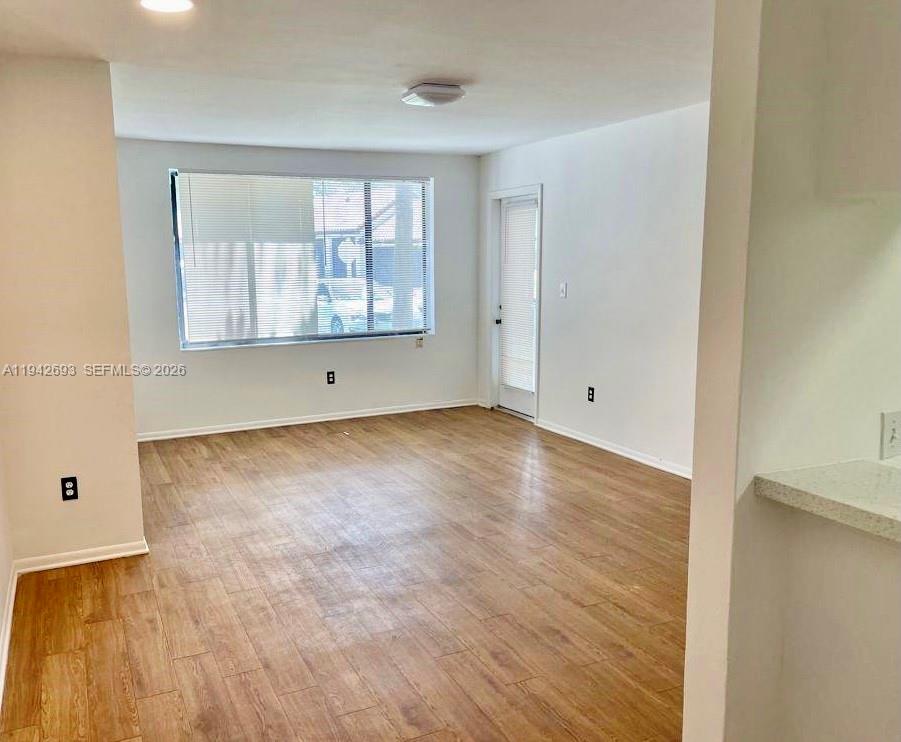 Remodeled first floor charming condo with a one car garage rented for extra income, plus one assigned parking space in front of the unit, located in Palm Air Gardens a gated community.
Updated kitchen with stainless steel appliances newer cabinets and quartz counter tops. Full washer and dryer in the unit. Renovated bathroom and enclosed balcony with outdoor storage room, and plenty of closets. Condo and garage are rented. Great amenities, pool, gym, bike/jog path, picnic area, tennis and clubhouse.