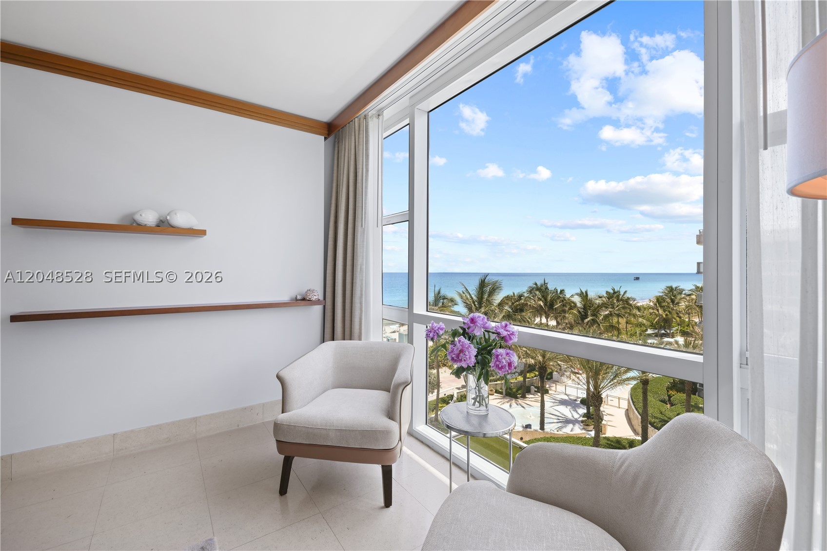 Unobstructed view of ocean,beach and garden from hotel suit at Carillon Miami Wellness Resort a premier luxury oceanfront property. Separate bedroom with 2 queen beds,living room,kitchenette w/2 burner stove, microwave,dishwasher,under the counter refrigerator,washer/dryer combo.Owner receives 8 spaces for resident memberships at Carillon for full use of amenities& classes ( offered 7 days a week)at no additional cost. Enjoy 70,000 sqft fitness/spa center, salon,4 pools, concierge, restaurant, beach and pool service with all conveniences . its high luxury wellness lifestyle.