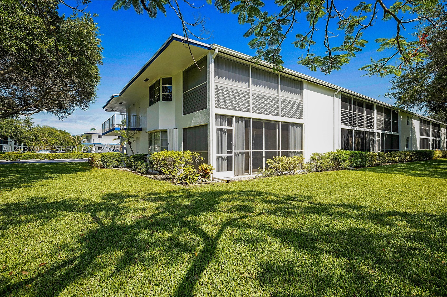 Welcome to Tequesta Gardens, one of Tequesta's most desirable 55+ communities. This charming first-floor, 2-bedroom, 2-bath end-unit condominium offers 920 square feet of comfortable living space and is ready for immediate occupancy.  The desirable corner location provides additional windows and abundant natural light throughout the home, creating a bright and welcoming atmosphere. Enjoy peaceful green space views from the screened patio, the perfect spot for morning coffee or relaxing Florida evenings.  The residence has been well maintained and offers a wonderful opportunity for a new owner to enjoy as-is or make updates over time to reflect their personal style. The functional floor plan includes spacious living areas, ample storage, and easy first-floor access with no stairs to navigate. Tequesta Gardens is known for its beautifully maintained grounds, active lifestyle, and inviting community amenities, including 2 sparkling pools, shuffleboard, putting green, outdoor cooking area, clubhouse, library.  Monthly dues include basic cable, water, sewer, exterior maintenance, and insurance.  Newer Roof on building. Ideally located just minutes from shopping, dining, golf courses, beaches, and all that Tequesta and Jupiter have to offer. A wonderful opportunity to enjoy the Florida lifestyle in a friendly and sought-after community.
