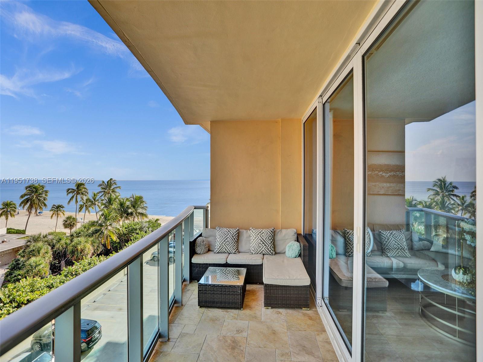Rarely available bright and spacious Studio with a breathtaking ocean views. Condo nicely decorated with beautiful floors, spacious balcony with an ocean view and breeze. Updated kitchen, washer/dryer combo in the Unit. Fully furnished and equipped. Experience The Wave Lifestyle - one of the finest and most exclusive Luxury buildings on the Beach for the price value. Great amenities: Newly remodeled Resort style pool deck with lash palm trees, fountains, Jacuzzi and GYM overlooking the ocean and complimentary Beach services.