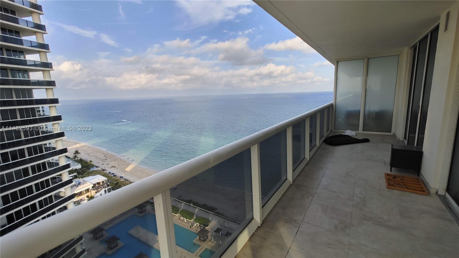Full 2/2 Right on the ocean corner unit with ocean and city sky line. Huge corner balcony. All windows have ocean views. unit ready January 1. Building has the best amenities:  Security, Valet parking, multiple pools, jacuzzi, huge 2 floor gym, sauna, free classes, beach access with service, restaurant and much more. Unit is rented fully furnished.