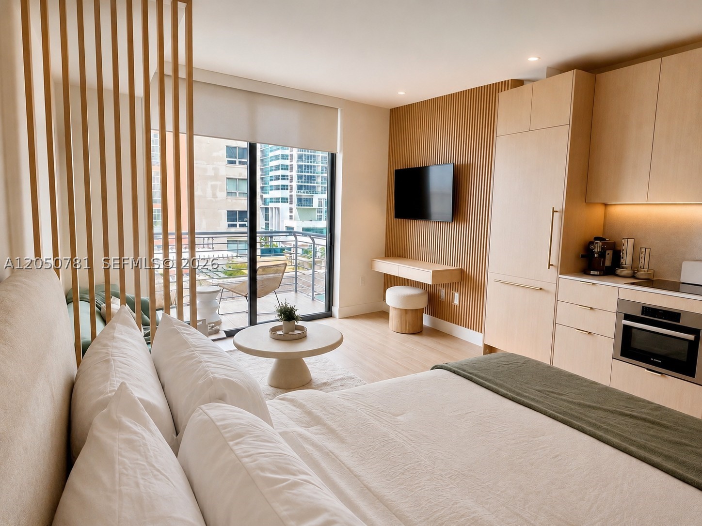 Available for annual or seasonal leases (30-day minimum). Designer Turnkey! Experience effortless living at the brand-new Standard Residences in Midtown Miami in this beautifully furnished, turnkey pied-a-terre designed for comfort and convenience. Simply bring your suitcase! Electricity (short term), water, cable, and high-speed Wi-Fi are all included, making move-in completely hassle-free. This thoughtfully designed open floor plan features an open balcony, floor-to-ceiling windows with custom blinds, built-in closetry, contemporary finishes, premium Bosch appliances including oven/microwave combo, and designer furnishings that create a sophisticated yet welcoming atmosphere.

Residents enjoy an exceptional collection of resort-inspired amenities, including a stunning rooftop pool, state-of-the-art fitness center, co-working spaces/zoom rooms, stylish resident lounges, 24-hour front desk, pickleball court, yoga room, and movie room.

Ideally located in the heart of Midtown Miami, you'll be just moments from acclaimed restaurants, Trader Joe's, cafes, luxury shopping in the Design District, Wynwood, Edgewater, and Miami, with convenient access to Brickell and Downtown. Minimum 30 day rental up to one year lease.