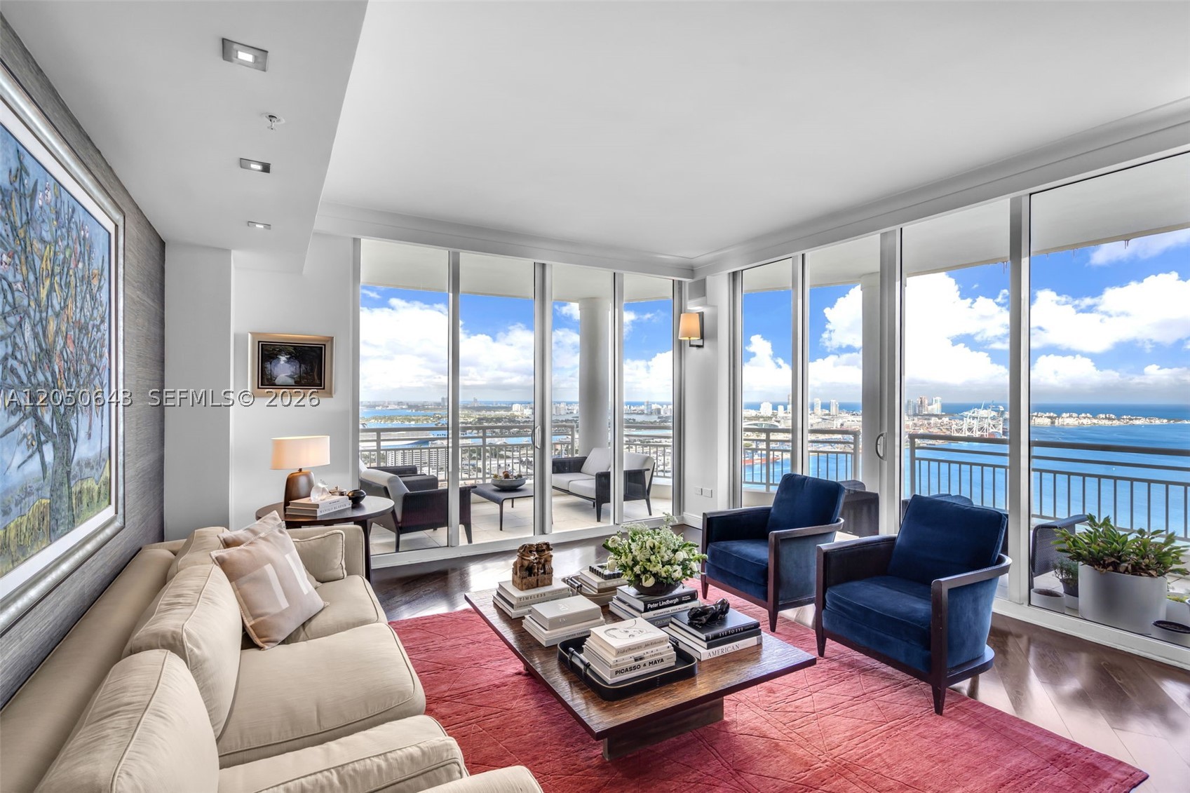 Gorgeous corner Lower Penthouse in the exclusive island community of Brickell Key, offering breathtaking Northeast water and skyline views. This beautifully renovated 3-bedroom, 2.5-bath residence features a spacious living area filled with natural light, an open Mia Cucina kitchen with elegant Calacatta white countertops and backsplash, and stunning Brazilian wood floors throughout. Designed for both comfort and style, the residence boasts 10-foot ceilings and expansive of 290 SF wraparound balconies perfect for enjoying Miami’s spectacular sunrises and bay breezes. Located in the heart of Brickell Key, residents enjoy resort-style, hotel-inspired amenities, amazing Fully equipped GYM and the privacy of island living while being just minutes from Brickell’s financial district, world-class dining and shopping, I-95, South Beach, Coconut Grove, Coral Gables, and Miami International Airport.