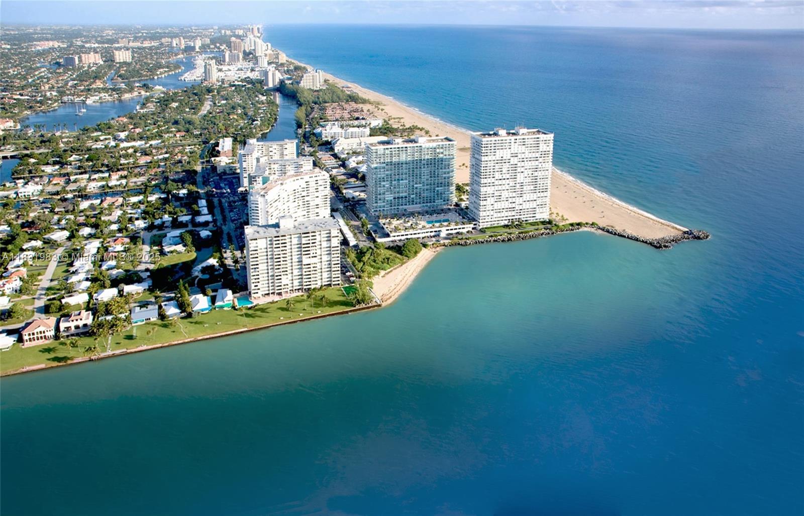 Priced to sell and ready for your updates!  Rare and highly desirable 4 BR/3.5 BA SW & NW corner at prestigious Point of Americas II is ideal for entertaining and gracious living. Enjoy spectacular 270 degree views from Miami to the Hillsboro Lighthouse. Approximately 3,795 SF with expanded foyer. Features include one of the best combined floor plans in the building, with gallery/welcome room, primary suite with dual baths, dual walk in closets and dressing area, den/secondary primary suite, home office or bedroom, laundry room, motorized shades, 2 parking/2 storage spaces & more. 870 SF wraparound terrace. Close proximity to restaurants & beach clubs. Five star resort amenities include grand lobby, restaurant, fitness center, guest hotel rooms, lush pools & beach service on the widest beach in Fort Lauderdale.