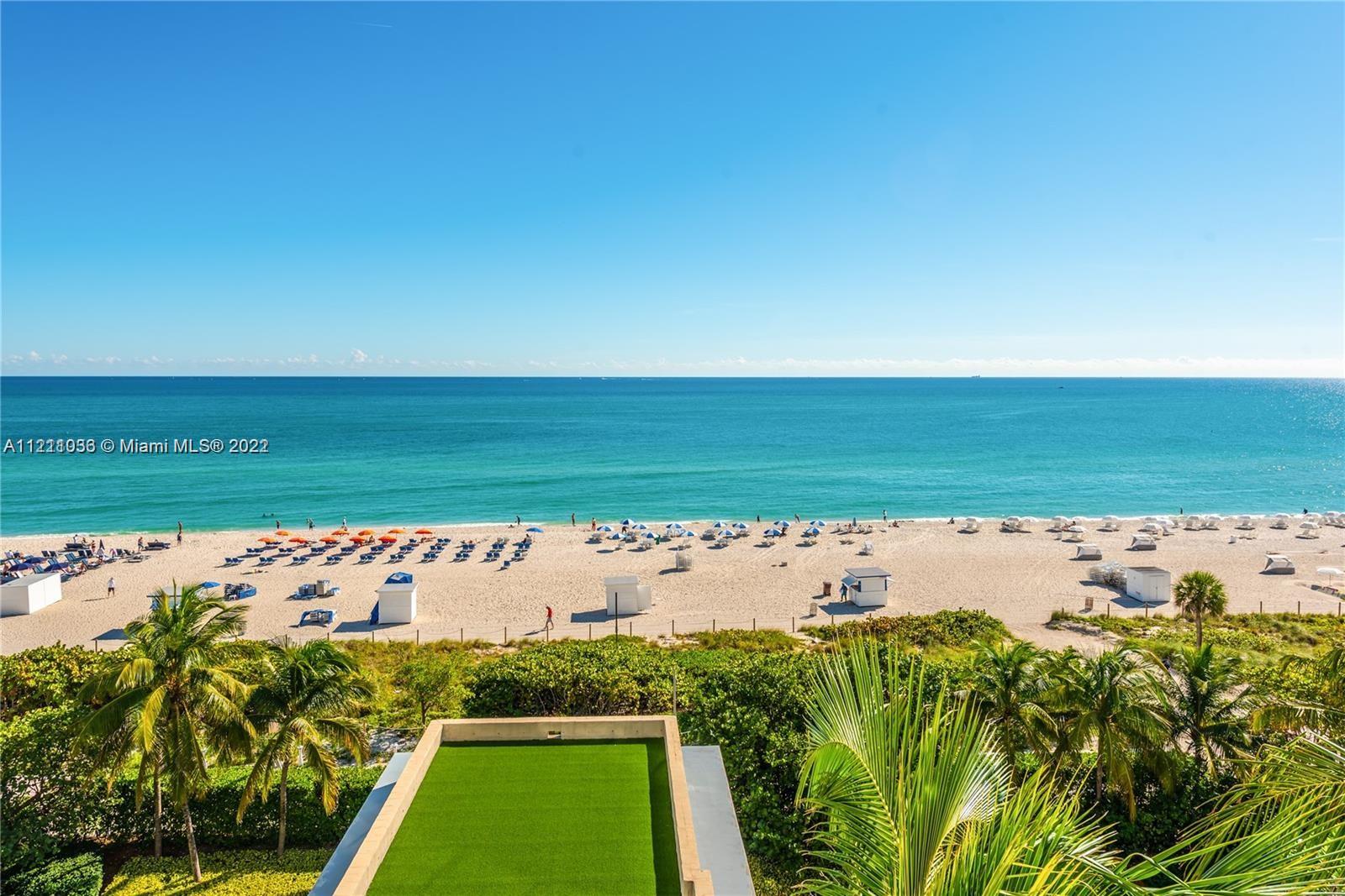 RARELY available and highly sought after 05 line at the Mosaic on Miami Beach! A unique blend of substance, style and design, this 3 BD/3 BA ocean front condo with flow-through floor plan is beautifully furnished and impeccably maintained. Enjoy the sunrise and sunset from two balconies in this gorgeous home. Enjoy high end touches including wood floors, floor to ceiling high impact windows, upgraded kitchen with Miele appliances, a private elevator entry and foyer, and balcony access from every room. Residents enjoy opulent amenities including 24 hour valet and concierge service, resort style pool, full beach service, state of the art fitness center, club room, wine room, humidor and movie theater. Located in the Faena district, Miami's hottest neighborhood. 24 hrs notice required.