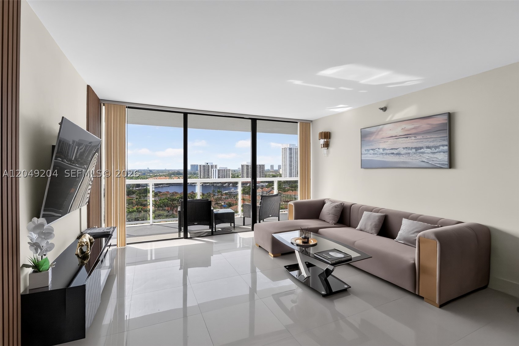 Beautiful, bright & spacious 2BD/2BA residence, fully furnished and move-in ready. Completely brand-new renovation featuring a custom European kitchen, quartz countertops, premium built-in appliances, designer bathrooms, porcelain floors, LED lighting, floor-to-ceiling windows and oversized walk-in closets with exceptional storage. Enjoy breathtaking water and sunset views from your huge private balcony with friends. Pool, gym, parking & 24-hour security. Perfect as a luxury home or an excellent investment opportunity.