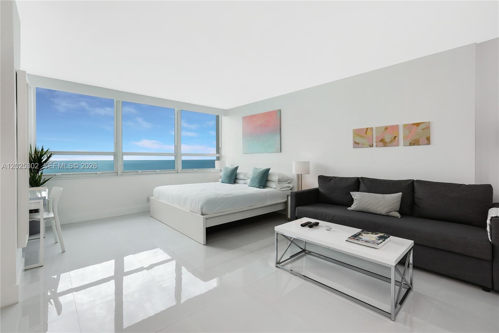 Renovated oceanfront studio at Castle Beach Club on Millionaire’s Row with no rental restrictions. Ideal for short-term rentals/Airbnb or personal use. Features tile flooring, ocean views, and resort-style amenities including direct beach access, pool, gym, valet, spa, Turkish bath, and 24/7 security. Prime Miami Beach location minutes from South Beach, Bal Harbour Shops, and Lincoln Road. Excellent investment opportunity with strong income potential.
Portfolio of Six units can be sold together for $2.4mln: 1730, 1232, 1424, 928, 724, and 1203