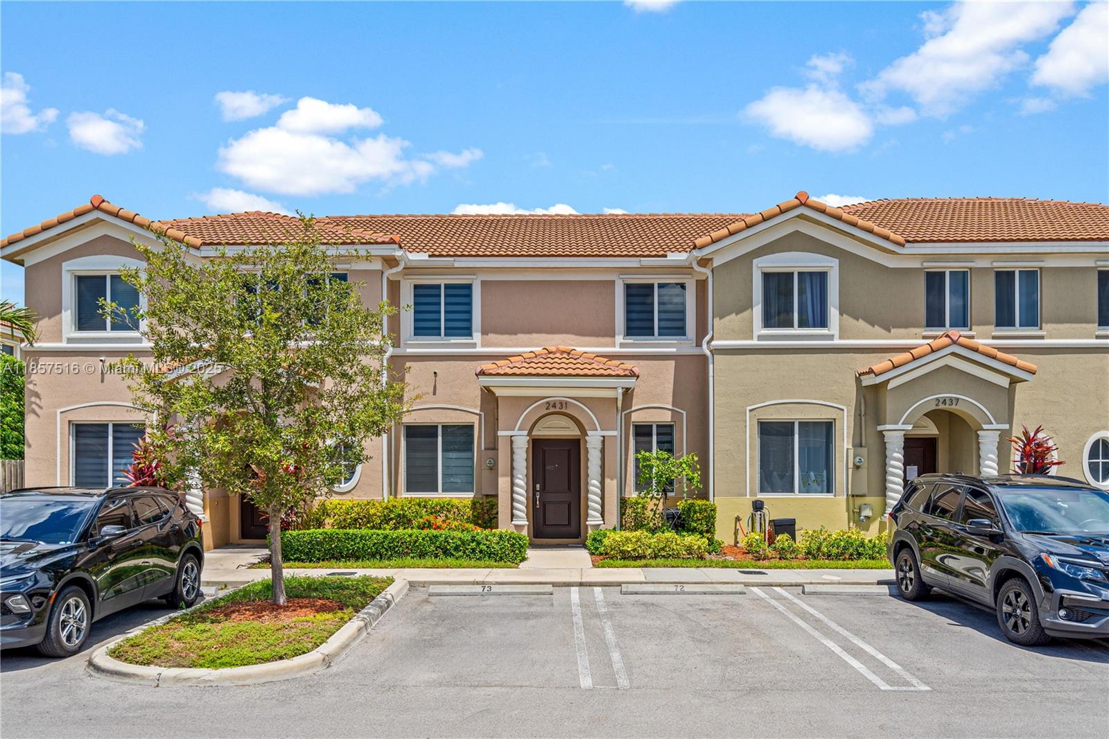 Beautiful and spacious 3bedroom, 2.5bath townhouse located in the secure Seascape community within Keys Gate. This move-in-ready home offers a bright open layout with tile floors on the main level and cozy carpet upstairs. The kitchen includes plenty of cabinet space and a walk-in pantry. Additional highlights: first-floor laundry and storage rooms, whole-home water filtration system, modern blinds, and a private, fenced patio with custom concrete design great for entertaining. Just steps from the community pool, fitness center, and kids' play area. Smart home features, 2 assigned parking spaces right out front, and lots of guest parking nearby. Ideal location with easy access to both Miami and the Florida Keys.