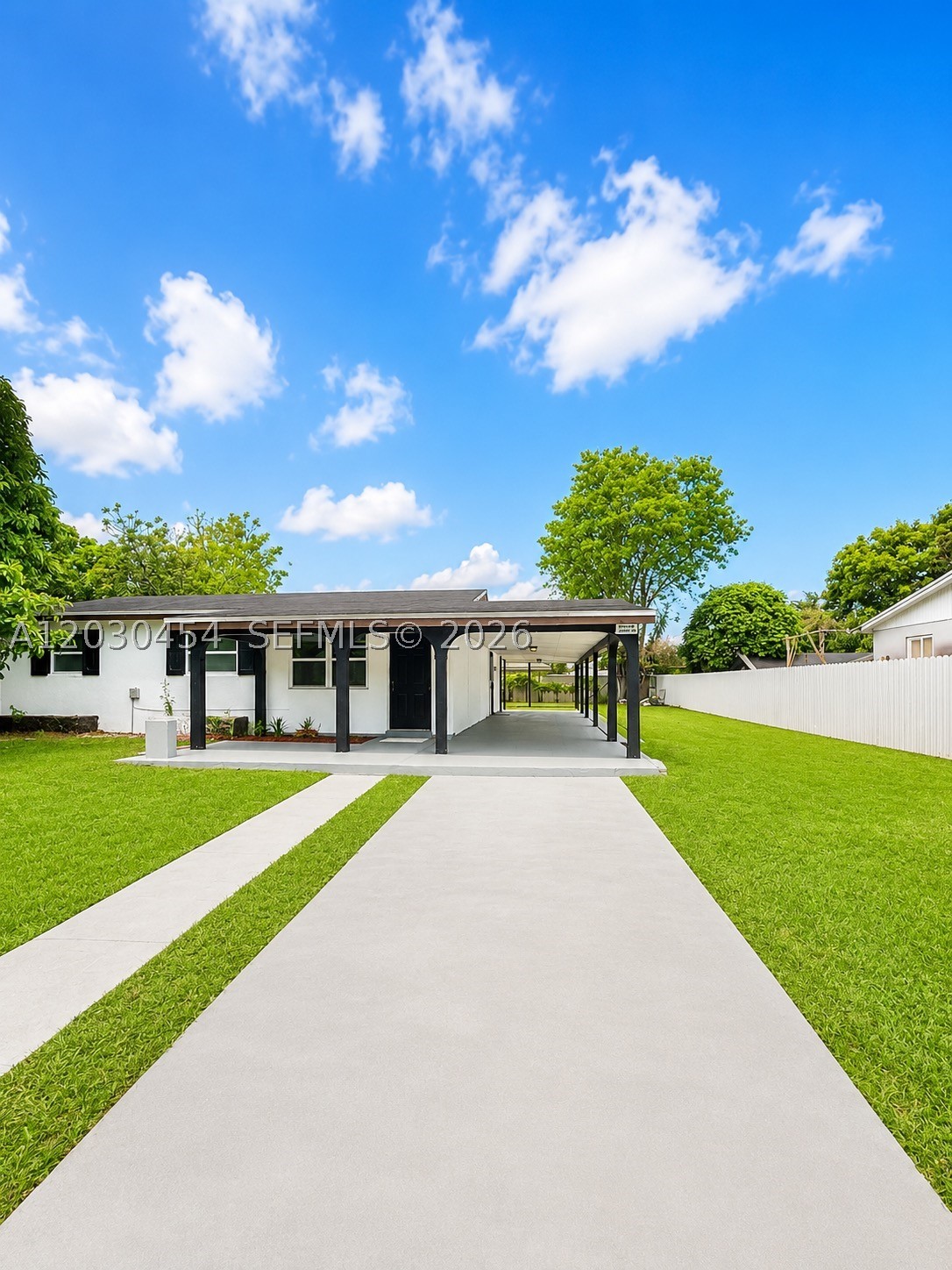 Beautifully renovated 4-bedroom, 2-bath single-family home situated on an oversized 8,250 sq. ft. lot in Southwest Miami. This move-in-ready residence features a new roof, impact windows, updated electrical system, central A/C, modern appliances, and ceramic tile flooring throughout. The spacious floor plan includes a renovated kitchen, updated bathrooms, and a generous primary suite with a private bath and walk-in closet. Ample front and backyard space offers endless possibilities for entertaining, outdoor living, or future enhancements. Covered parking and no HOA. Conveniently located near schools, parks, shopping, dining, and major highways. A fantastic opportunity to own a well-maintained home in a growing Miami neighborhood. Schedule your private showing today!