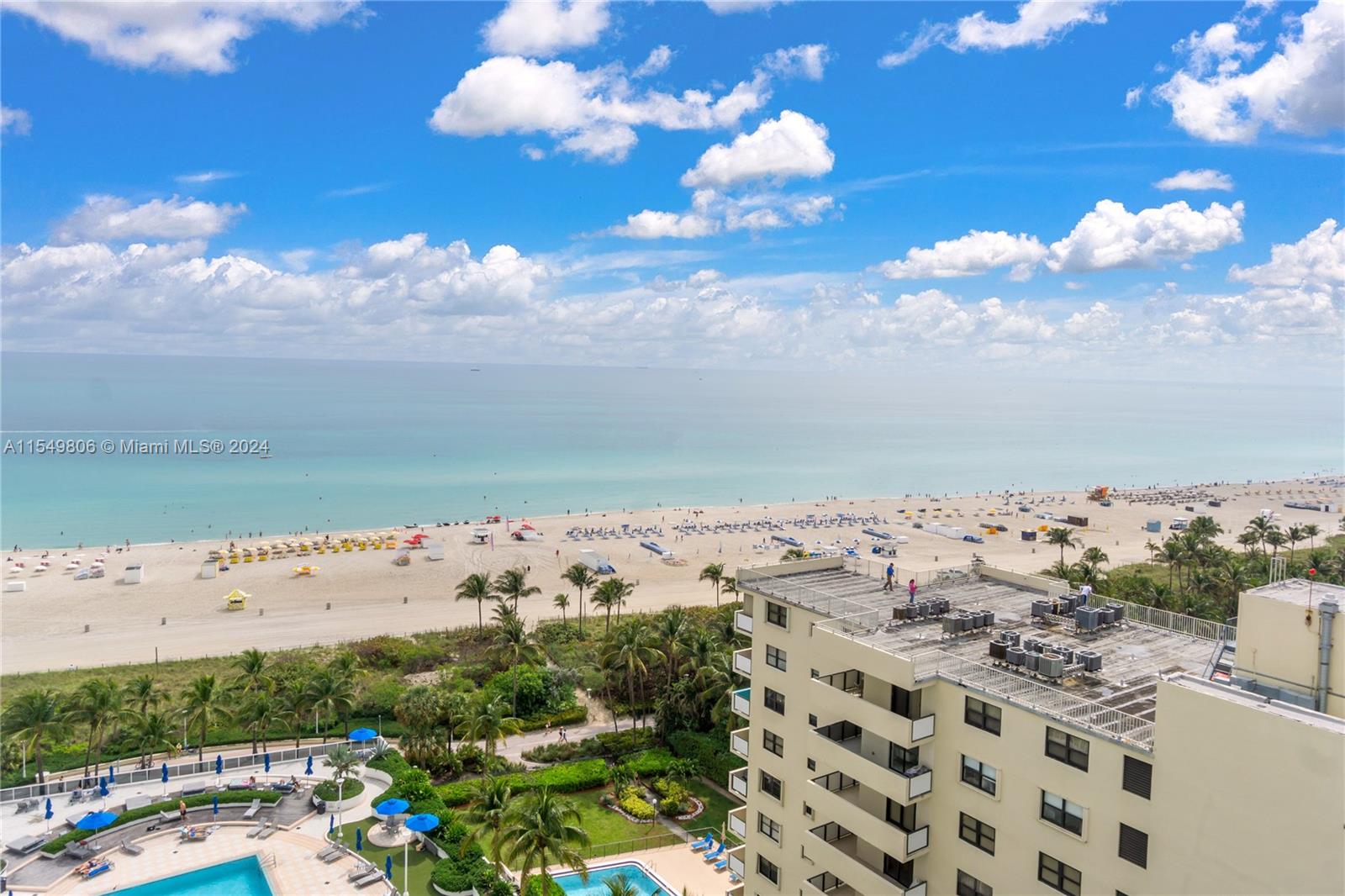 ONE OF A KIND just fully renovated pied-a-terre with oversize balcony and stunning direct ocean view! 16th floor and south exposure make the apartment full of natural light. It features vinyl floor all over, glass shower, recess lights, Samsung appliances, natural stone kitchen counter-backsplash, walk-in closet, electric sheers and blinds. The  studio is fully furnished and decorated using natural cane as leitmotif to create an harmonic environment to relax and enjoy the gorgeous ocean view.
The building offers 24hr security, valet parking, gym, heated pool. No better location in SoBe, walking  distance to every place of interest!
The building is under construction to obtain the certification and redo the hallways. Special ass starting on 04/01 has been paid in full (tot of $27,500.00).