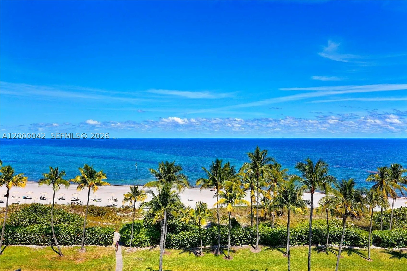 Enjoy this high floor Tidemark unit in Key Colony in the exclusive paradise of Key Biscayne. This spacious condo offers 1 bedroom, 2 full bathrooms with incredible views of the ocean, beach, Key Biscayne and Biscayne Bay. Unit has an excellent floor plan, tile floors and comes with one assigned parking space. Building has direct access to the beach and pool area, Key Colony has 12 tennis courts, multiple pools, exercise room, beauty salon, gourmet market, concierge services, gated security, entertainment room and more amenities to enjoy. Building is the closest to the ocean with unobstructed views in all directions.