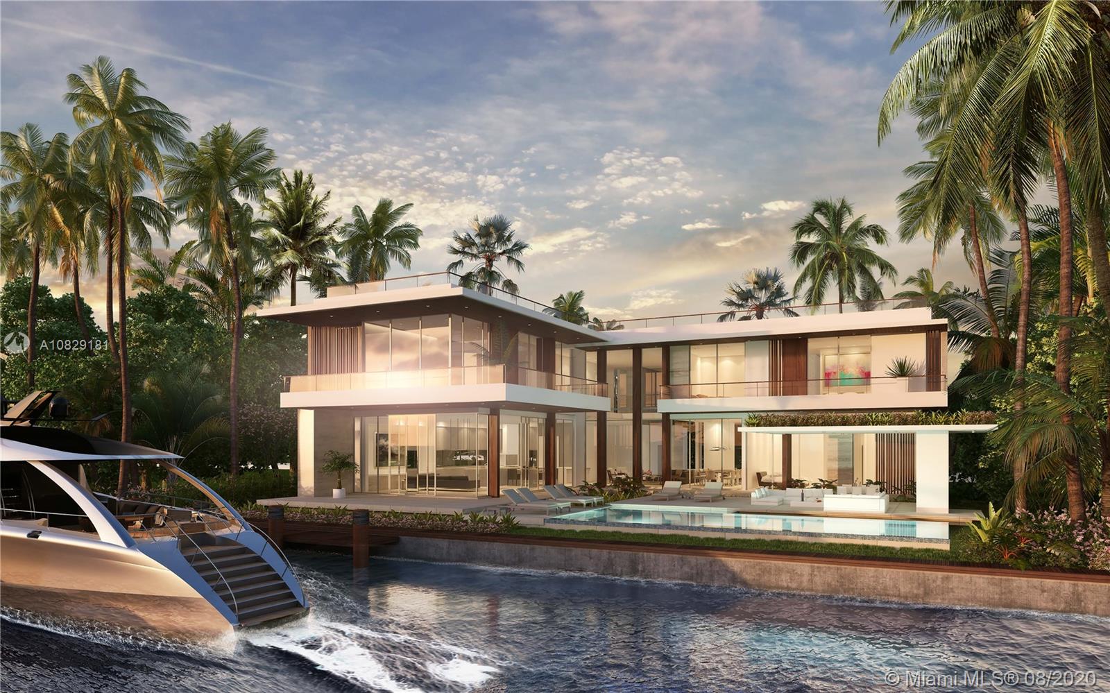 Plans Approved!! Plans are permitted so that you can start to build an architecturally stunning modern waterfront home situated on oversized 15,000 SQ FT with over 100 feet of waterfront. Enjoy wide bay views of mesmerizing sunsets, sea breezes, and the beautiful Miami Edgewater skyline! Located on the coveted Venetian Islands, this stunning 7 Bed / 8 Bath home was designed by Max Strang. Amenities include theatre, den, spacious outdoor living space with covered cabana, large roof terrace with 360-degree views of Miami, and more! Perfectly situated between Downtown Miami and Miami Beach, high-end restaurants, and shopping.