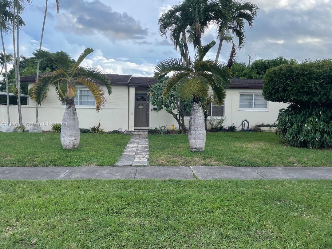 Beautiful and Spacious 5 bedroom 2 bathroom Pool home in Hialeah.   This home features 5 large bedrooms 2 bathrooms, dinning area, living room area with a nice size family/Florida room, a large size pool and a lovely backyard garden with fruit trees, orchids, exotic plants which makes this backyard look like a tropical oasis.  This is a Great size home for large size family, tremendous potential to have extra income!  New A/C less than 2 years old, recently resurfaced pool deck, roof from 2013. Stove and water heater are gas and are rented.  Come and see for yourself the great potential this home has to offer.
