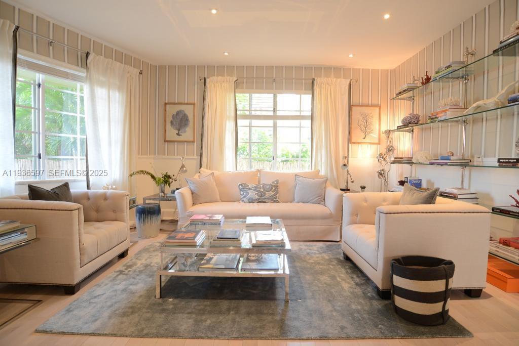 Completely renovated and furnished, this 660 sqf corner apartment is located within the Gibson building. A renowned architect and interior designer recently undertook a comprehensive renovation of the apartment a few years ago. The living area boasts a large space overlooking the building’s internal garden, while the formal dining area provides a sophisticated setting. The kitchen is spacious and well-equipped, and the large bedroom features a walk-in closet and a bathroom with a shower. Every detail of the apartment has been meticulously attended to, ensuring a high level of comfort and style. Additionally, the unit is equipped with hurricane-resistant windows and doors, providing enhanced security. The renovation not only improved the aesthetic appeal of the apartment but also reinforced the entire floor and ceiling, installed new air conditioning, plumbing, and electrical systems.