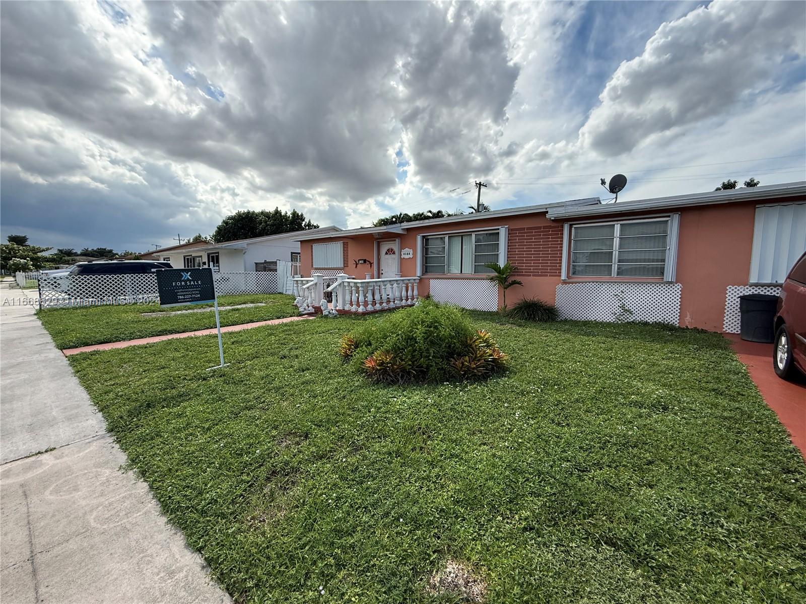 Great single family home, well maintained, good living conditions, nice big yard, plenty of room for a pool, hurricane shutters around the house, new A/C, Washer & Dryer, 2 sheds included in the sale, fruit trees, plenty of parking. Home could be utilize as a 3/2 home or a 2/1 plus an in-laws, there is room for personal touches or improvements. Great family neighborhood, close to main communication routes, hospitals and Malls. Property has illegal square footage.