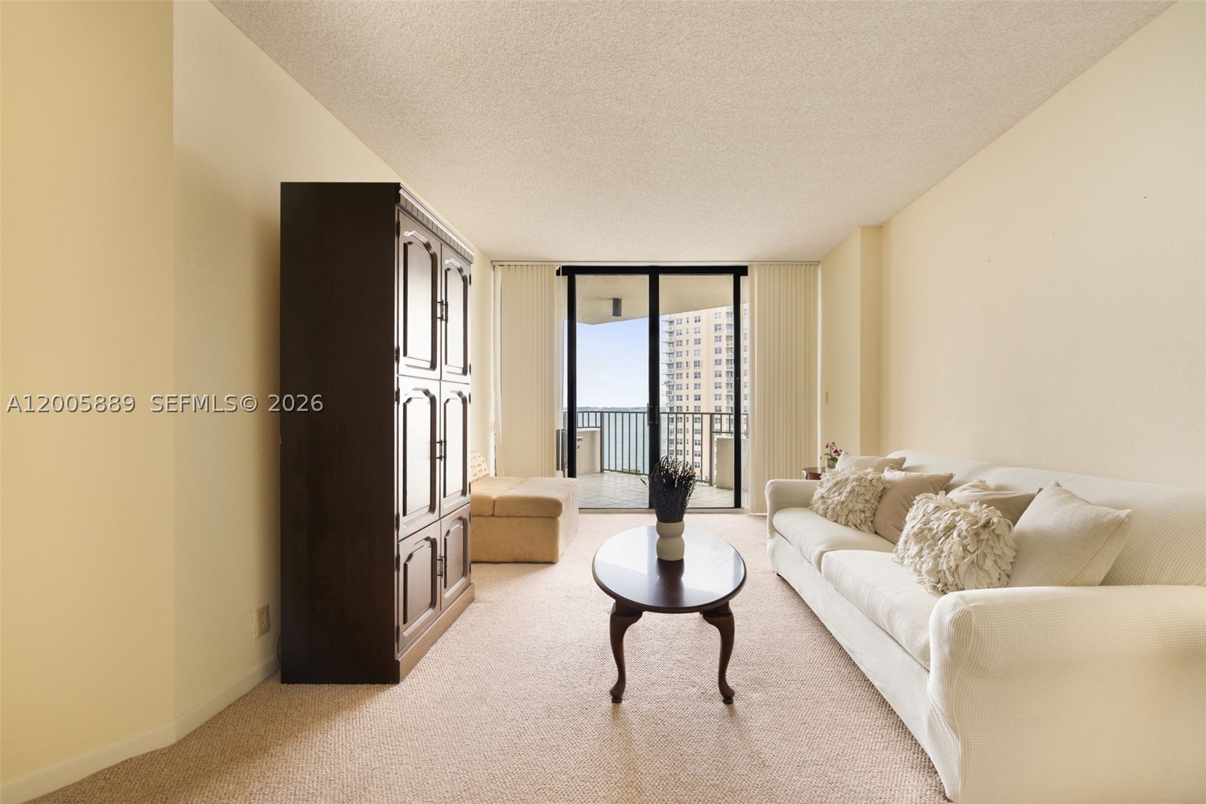 High-floor 1-bedroom, 1.5-bath residence at Brickell Key One with sought-after southeast exposure and unobstructed bay views. Owned by the same resident for over 30 years and lightly used seasonally, this 724 SF home has been carefully maintained in original condition, offering an ideal canvas for renovation and personalization. The spacious waterfront terrace enhances indoor-outdoor living with direct bay views.

Residents enjoy expansive amenities including tennis courts and a bayfront pool within a full-service waterfront tower on exclusive Brickell Key in Miami. Includes assigned covered parking, complimentary valet for guests, and private storage.

Enjoy gated island living on Brickell Key, a quiet residential enclave offering a rare blend of privacy and walkability with waterfront paths, boutique dining, and everyday conveniences just moments from Brickell’s financial district.