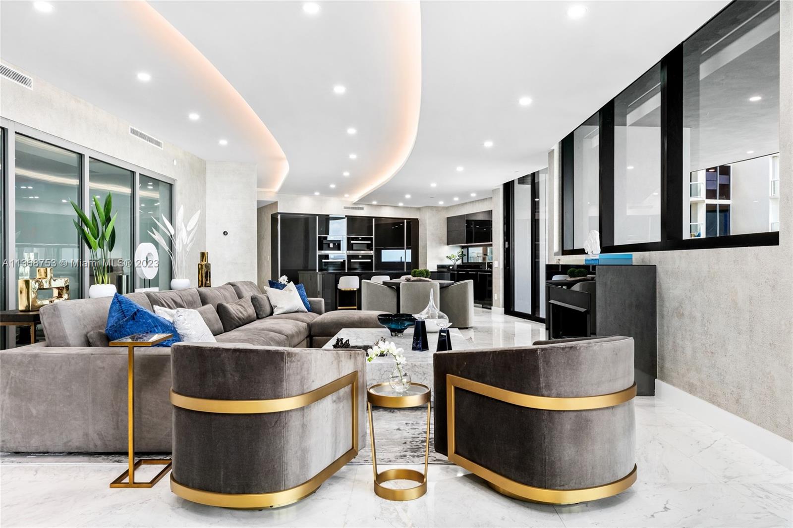 Drive up to your one-of-a-kind mansion in the sky in the ultra-exclusive Porsche Design Tower. Located in the heart of Sunny Isles Beach, this extravagant 3 bedroom, 4.5 bathroom unit features $1,000,000 in renovations, which include doors made of shagreen, marble flooring, a Poggenpohl kitchen, and your very own private garage, allowing you to park directly inside your unit. The entire home is monitored by a smart system, controlling everything from music to lights & more. Enjoy endless ocean views from the master bedroom, or while lounging by your private pool on the expansive balcony. This unit comes fully furnished from Restoration Hardware and is move-in ready. The building offers 5-star amenities, ranging from a restaurant & bar to a world-class gym complete with a sauna, and more.