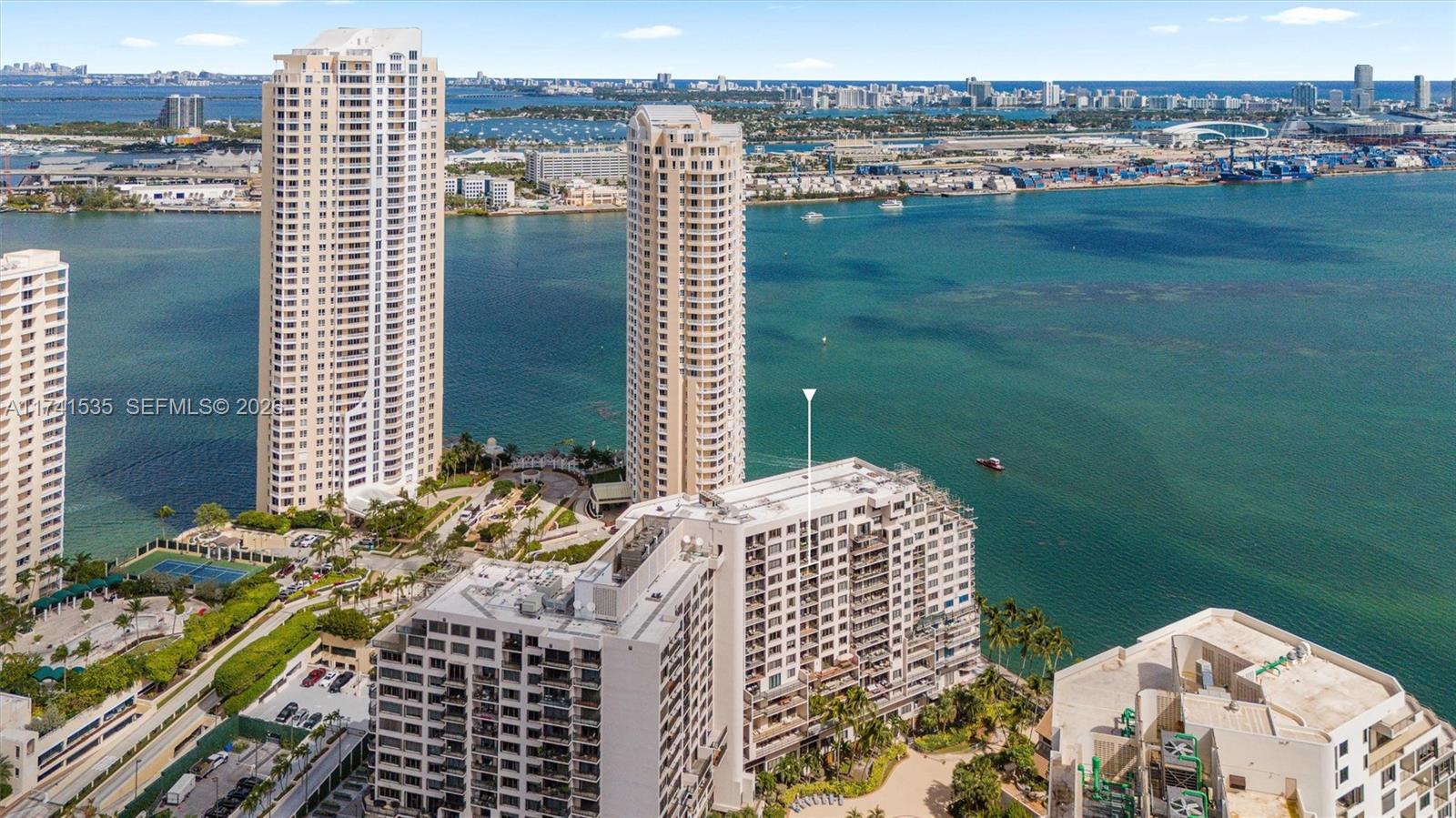 *** SELLER WILL PAY HALF THE ASSESSMENT***Live in luxury and tranquility in this completely remodeled, 2-bedroom, 2-bath condo in Brickell Key II, offering breathtaking water views from every room. A bright, open-concept design with sleek modern flooring flows seamlessly into the gourmet kitchen, featuring high-end stainless-steel appliances, granite countertops, and spacious island. The expansive balcony, provides a serene space for sunrises and evening breezes. The master suite features a walk-in closet, spa-like bath, second bedroom includes walk-in closet with  washer/dryer. Enjoy resort-style amenities, 24-hour concierge, valet, pool, gym, sauna, BBQ area, tennis, and more—while living in a exclusive gated island retreat just moments from the heart of Brickell.