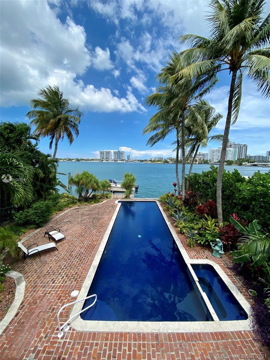 OPEN TO BACK UP OFFERS - Rare Waterfront residential property,  The property has fabulous open bay views, located on Rivo Alto Drive in the best part of the Venetian Island:  Close to Miami Beach, Quiet Street, Great Neighborhood.  Lot size is 10,500 SF (175' by 60').   There is a single family dwelling on the property with elegant pool and private dock with boat lift.  This is a special property which provides for development of a DREAM home or renovation with modern conveniences and technology.  Property is priced to SELL.