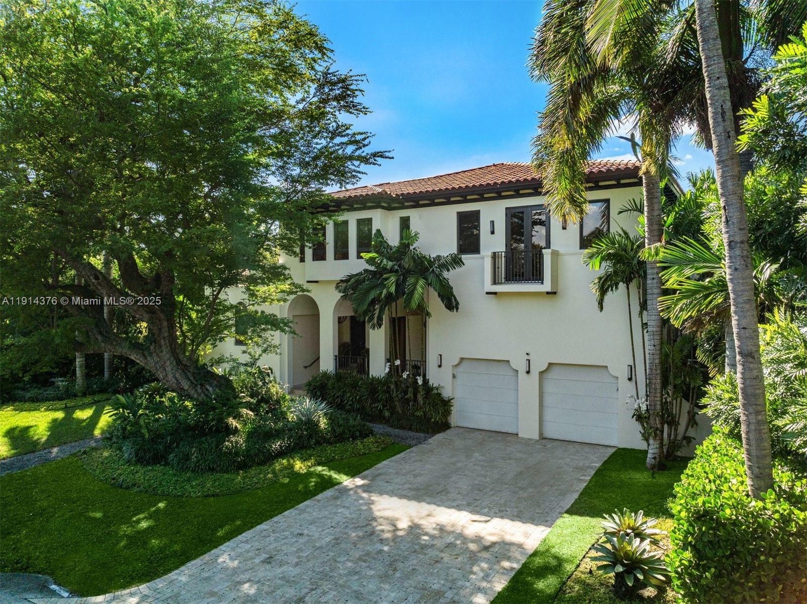 Stunning residence in the highly sought-after Holiday Colony, just one block from the beach. Location truly sets this property apart. Built in 2010, this beautifully crafted two-story home offers soaring ceilings and impeccably defined spaces, including an elegant formal living room with fireplace, a gracious dining room, and a spacious family room ideal for everyday living. With 6 large bedrooms and 6.5 baths, the home features 5,581 SF under A/C and sits on a 12,234 SF lot surrounded by lush, mature landscaping that ensures complete privacy. Two gorgeous terraces ... including a first-floor terrace with a BBQ area provide wonderful outdoor spaces for entertaining and enjoying South Florida’s year-round lifestyle. The second-floor terrace, located off the primary suite, is the perfect spot to enjoy your morning coffee. The home also offers excellent closet space throughout. These inviting areas flow effortlessly to a spectacular pool and generous yard framed by tropical greenery, creating a serene retreat that is also perfect for family enjoyment. A spacious 2-car garage adds comfort and practicality. Thoughtfully designed with sophistication and comfort in mind, this residence showcases high-end finishes such as limestone and European ash wood flooring. Warm, refined, and incredibly welcoming, this is a truly exceptional family home in one of Key Biscayne’s most desirable neighborhoods.