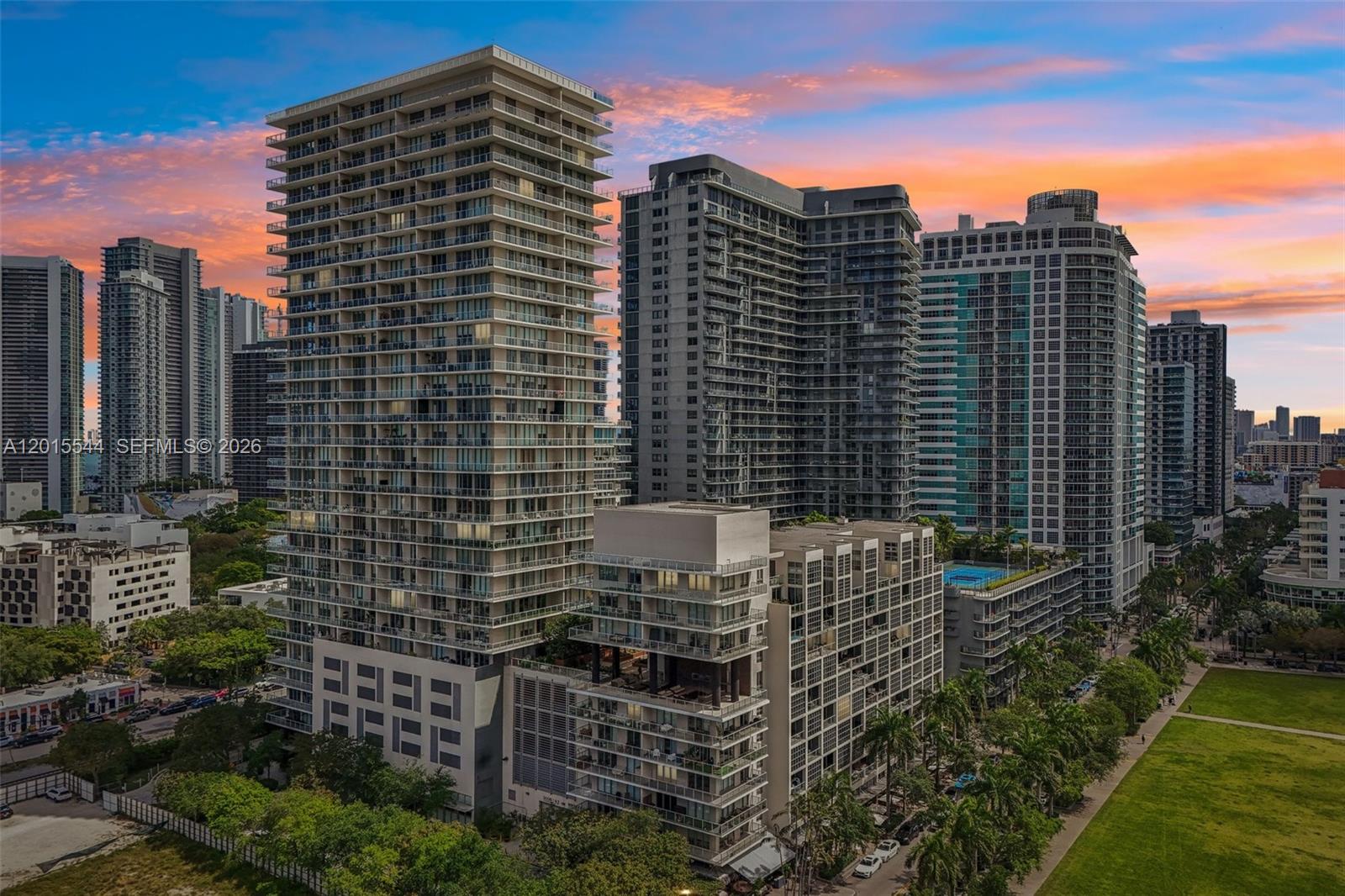Experience elevated living in the heart of Midtown Miami at Midtown Miami. This stunning 1-bedroom, 1.5-bath high-rise residence on the 25th floor offers breathtaking bay and skyline views through impact glass windows and an open balcony perfect for enjoying the vibrant Miami lifestyle. Featuring wood floors, an open-concept dining/living area, and abundant natural light, this condo blends comfort and sophistication seamlessly.

The building offers resort-style amenities including a heated pool, spa/hot tub, sauna, fitness center, business center, community room, and 24-hour secured access. Conveniently located near world-class dining, shopping, entertainment, and major roadways, this is urban living at its finest. Includes 1 assigned covered parking space. Investor-friendly with leasing allowed twice per year.