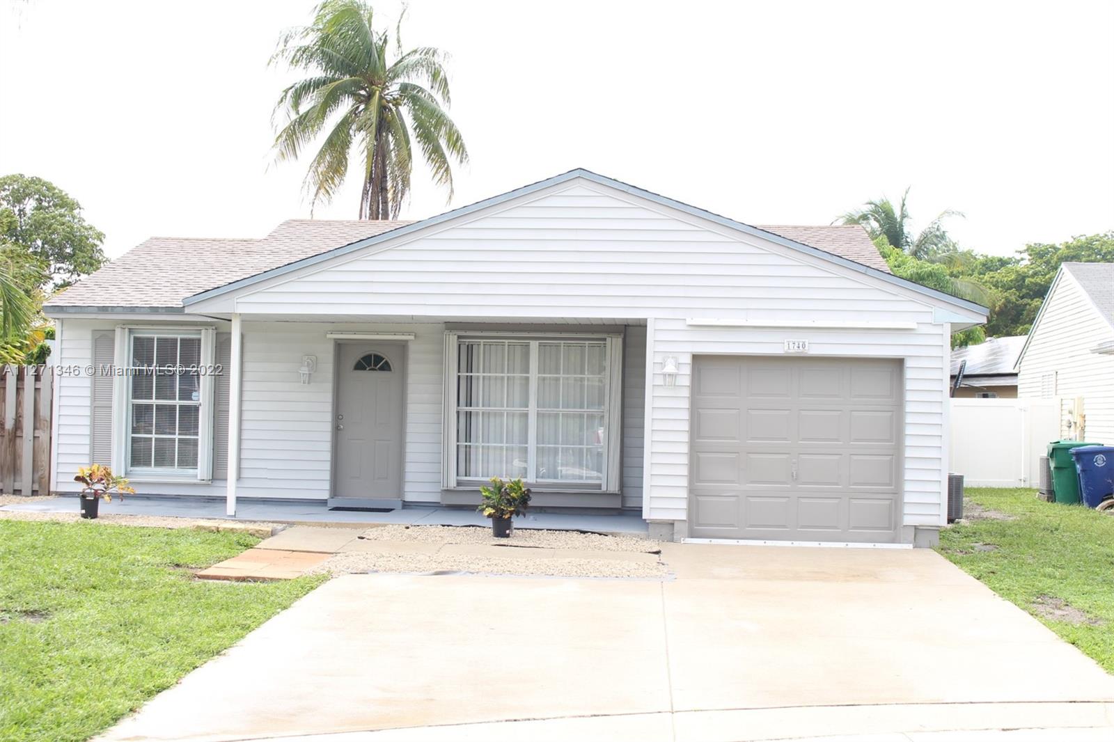 Remodeled!! Beautiful and cozy 3BR - 2BA Single Family Home in Honey Place at University Park in Miramar. Featuring a large private backyard, freshly painted, ceramic and laminated floors. Close to the Turnpike I-75, I-95, minutes away from the Hard Rock Guitar Hotel & Casino, Miami Dolphin Stadium, and Pembroke Lakes Mall. Enjoy an active lifestyle by taking long walks around the circle or exercising in the parks close by. It is ideally located close to shopping, schools, major highways, and everything you need.