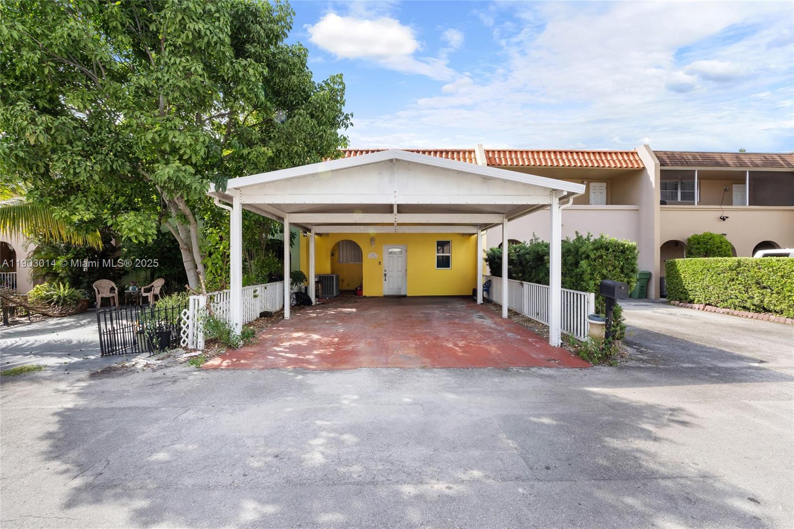 Welcome to your South Florida retreat in the highly sought-after Palm Spring Villas in Hialeah! This stunning townhome features two bedrooms and 2.5 bathrooms, and offers all the comfort and convenience you'll need. Whether you're a first-time buyer or looking to enjoy retirement in style, this property has everything you need -- an aluminum carport, mud room, laundry room, office space on first floor, spacious kitchen and living room layout, extended space in primary bedroom, second bedroom with a bathroom suit, and a covered patio. Located near shopping, dining, entertainment, and major roadways and airport, this inviting community and beautiful surroundings make it a fantastic place to call home.