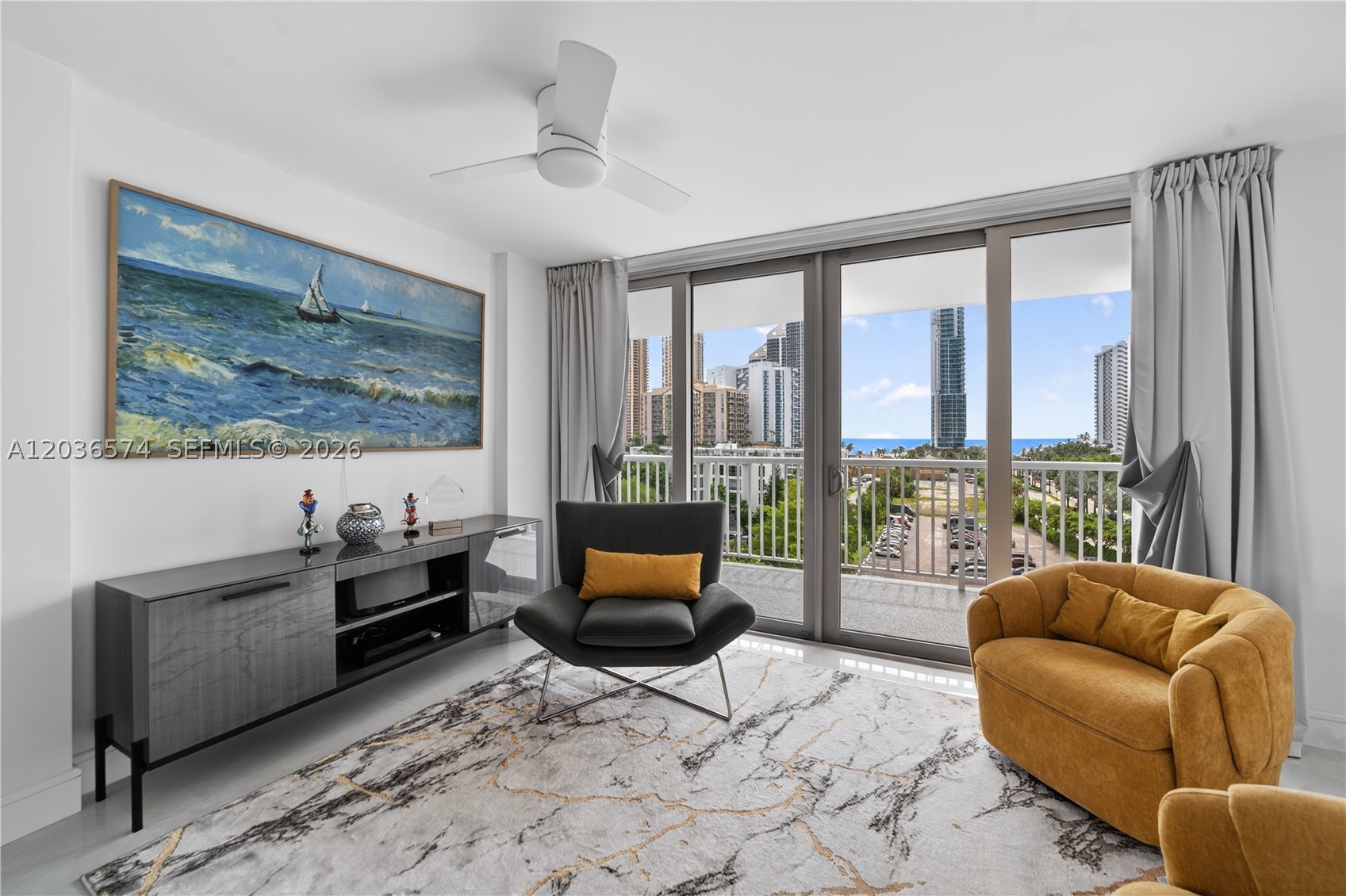 Luxury Coastal Living in the Heart of Sunny Isles Beach! Beautifully renovated and thoughtfully designed corner 2/2 bedroom residence featuring stunning quartzite surfaces, custom built-in cabinetry throughout, designer lighting, spacious open-concept living areas and premium quartzite and stone surfaces throughout. The sophisticated interior blends modern elegance with exceptional functionality, while expansive windows and ocean views create a bright and inviting atmosphere. The sleek contemporary kitchen is a true centerpiece, showcasing custom cabinetry, modern appliances, and a stunning waterfall island perfect for entertaining. The new high-impact windows and expansive living spaces fill the home with natural light while framing spectacular views of the Atlantic Ocean and the Sunny Isles skyline from each room. Enjoy indoor-outdoor living from the oversized balcony, where you can relax with panoramic ocean and city vistas, sunrise coffee, or evening cocktails. Impeccably maintained and truly move-in ready, this exceptional residence is ideal as a primary home or vacation getaway. Located just steps from the beach, world-class dining, shopping, and entertainment in one of South Florida’s most desirable coastal communities.
Designer furnishings available and negotiable. Simply bring your suitcase and start enjoying the Sunny Isles Beach lifestyle.!