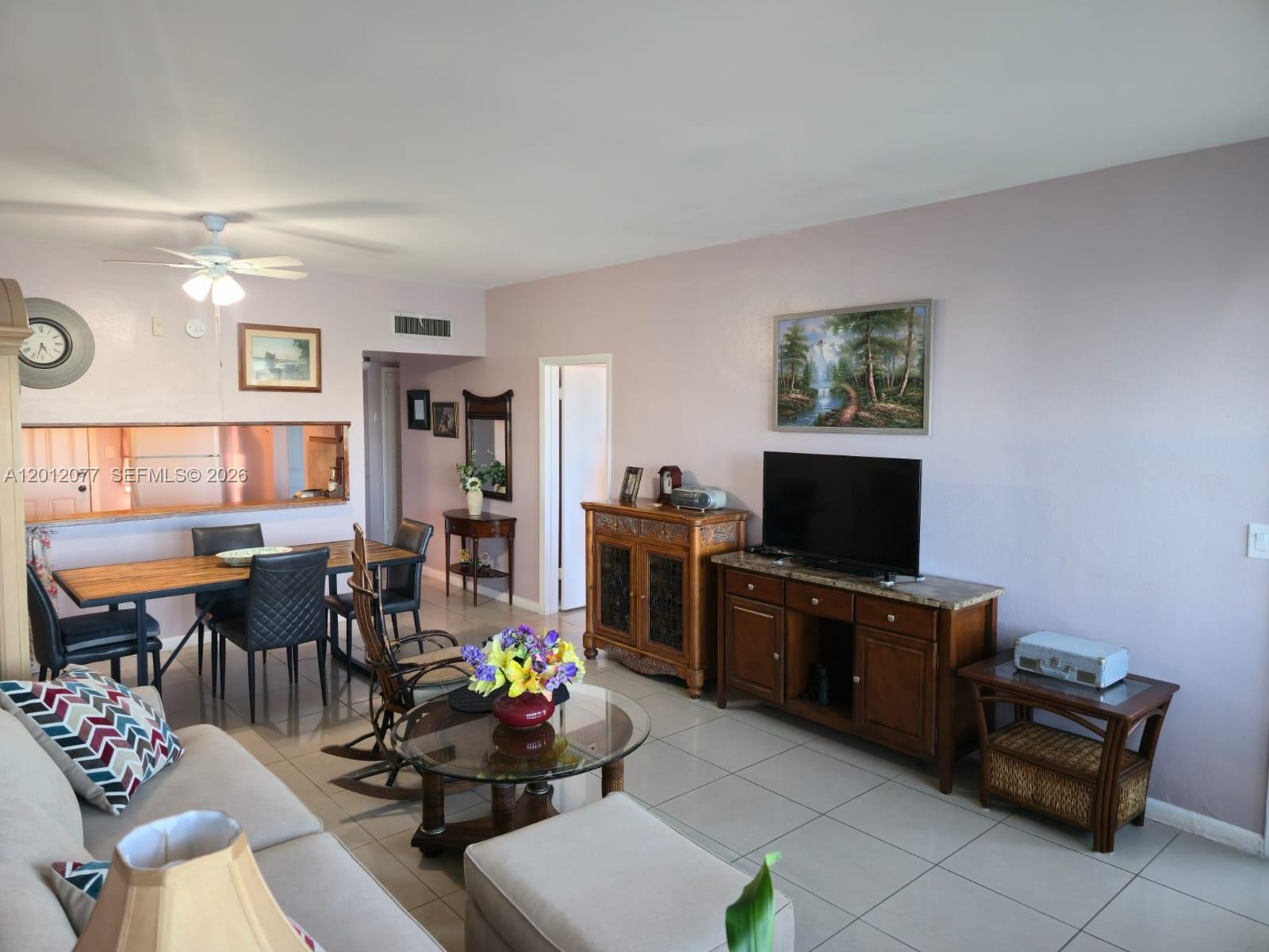 Spacious and well-kept 1BR/1BA unit located in the desirable Eighth Moorings Condominium, a peaceful 55+ community known for its calm and comfortable environment. This bright residence features a comfortable layout with abundant natural light throughout. The primary bedroom offers generous closet space and a well-sized bathroom. Enjoy a private balcony, perfect for relaxing while taking in tranquil lake views. Ideally located just steps from Skylake Mall, with easy access to supermarkets, dining, and everyday services. The community offers a scenic lakeside walkway and two swimming pools, including one heated for year-round enjoyment. Low association fees include cable TV and water. Recent community updates include a newer roof and fresh exterior painting. Conveniently located minutes from Aventura Mall, Sunny Isles Beach, major highways, hospitals, and places of worship. A great opportunity in a prime location with a motivated seller—don’t miss it.