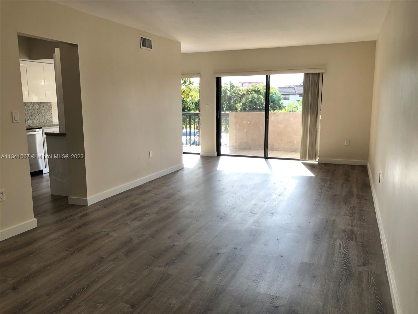 Fully remodeled apartment with 2 good size bedrooms, 2 full bathrooms, 2 assigned parking spaces, walking closets, new flooring, new s/s appliances, granite countertop, new central air conditioner unit, pool, racquetball court, 24/7 security guard, plenty visitors parking. Very easy to show.