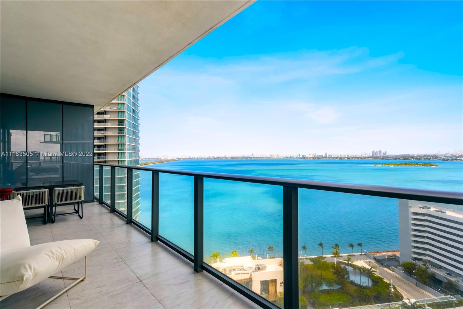 Spectacular 3 bed/3.5 baths plus den in the heart of Edgewater- the hottest area of Miami- walk to Wynwood Art District/Design District/Midtown or hop on your bike for a 10 min scenic ride to South Beach. This modern corner unit features a very bright and comfortable layout with killer views of both the bay and the city. The unit has been upgraded with spot lighting in the master BR, fully customized closets in all three BRs, motorized shades (including blackouts in Brs), a built-in pantry in the kitchen area for lots of extra storage, and a prime parking spot by the private lobby elevator that takes you to your new home! Building features world-class amenities like pool, tennis courts, wine room, gym, spa, sauna and a lot more! Turn-key and move -in ready. Furniture available separately.