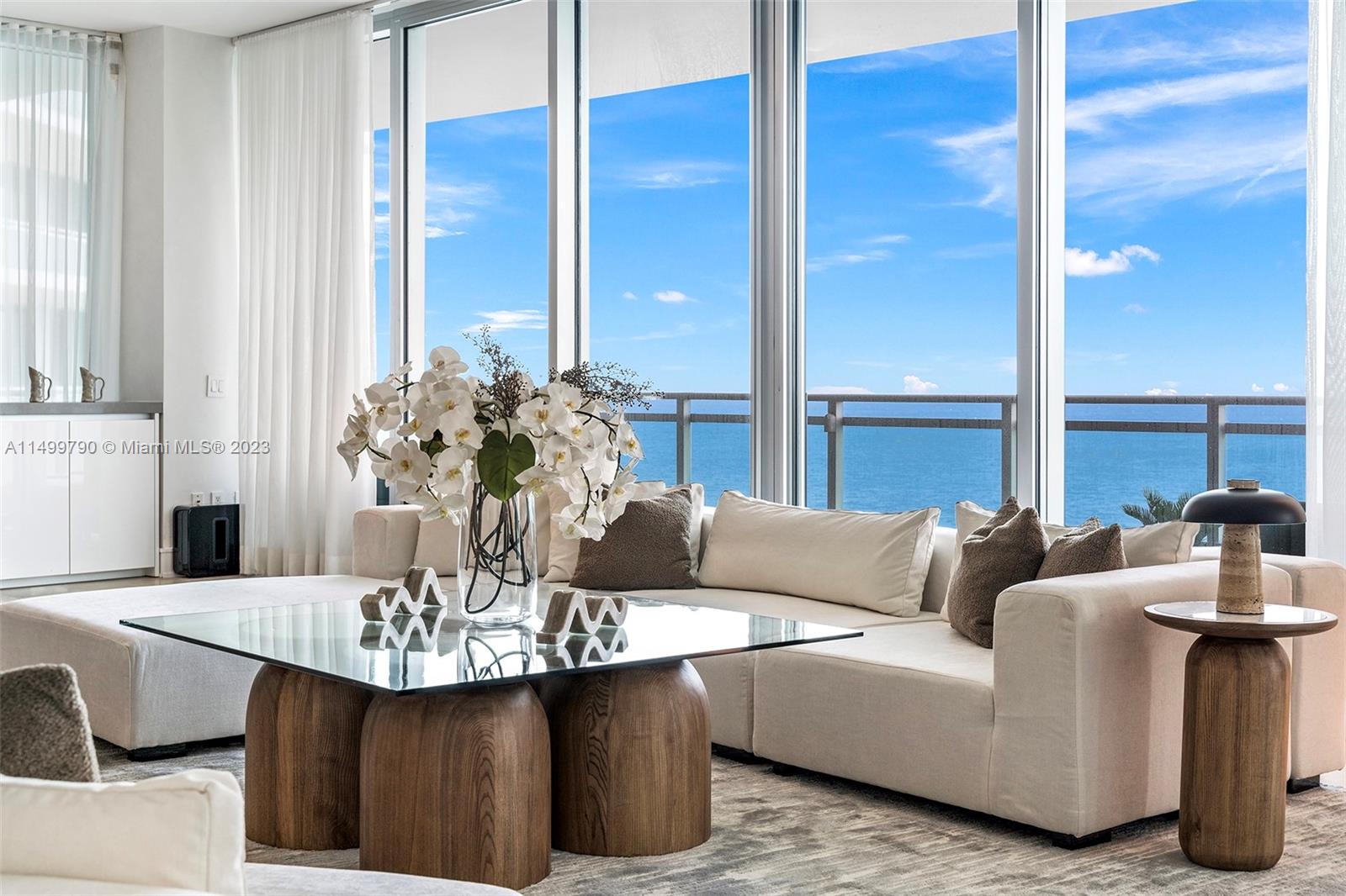 Rare opportunity to own a one of a kind masterpiece at the One Bal Harbour.  With its 4,049/SF, this chic and sophisticated residence combines two units into a sprawling oceanfront haven boasting 4Beds 4.5Baths. An expansive flow-through floor plan showcases breathtaking views of the Atlantic Ocean, pristine sandy beaches, intracoastal waters and Miami skyline.  Every room is bathed in natural light, while the 100-feet linear balcony provides the perfect indoor outdoor living experience.  Some features include two primary bedrooms, new custom designed main bathroom and closet cabinetry, Poggenpohl cabinets, Sub Zero, Miele appliances, Gas cooktop, marble floors in the living areas and wood floors in bedrooms.  Enjoy access to the 5-star resort amenities of the renowned Ritz Carlton.