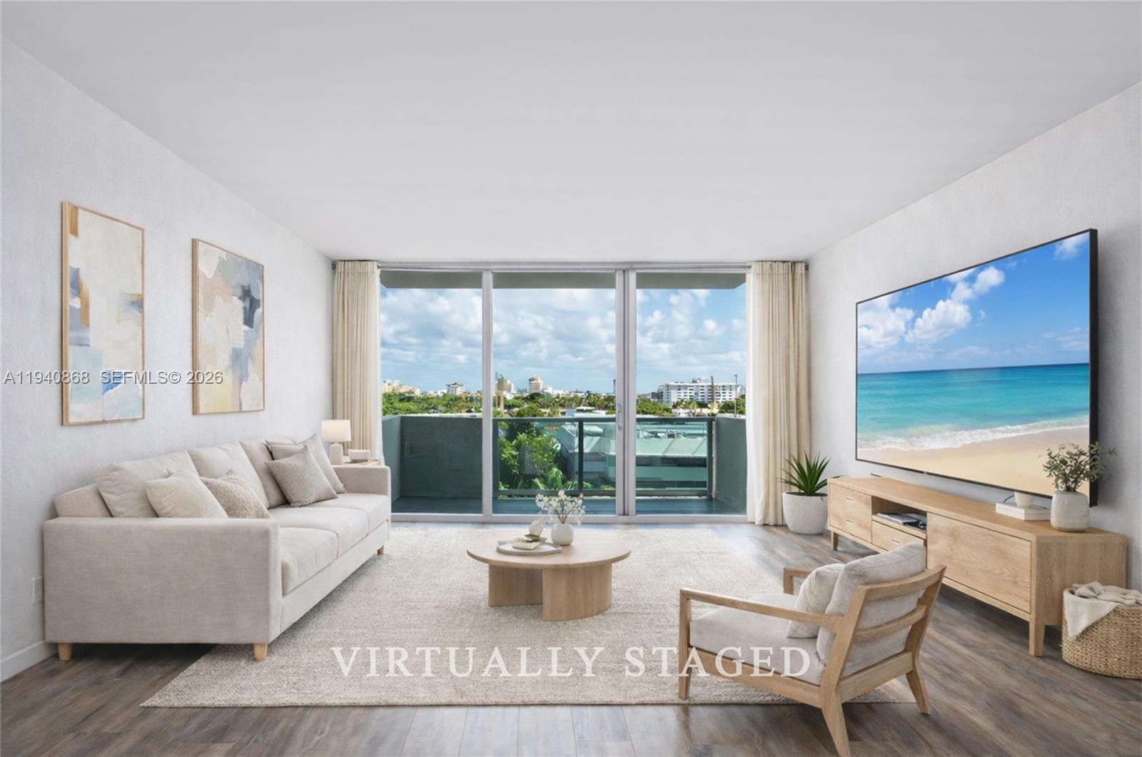 Owner motivated! Price reduced! Stunning 1-bedroom apartment with modern finishes, offering breathtaking views of Miami Beach. Ideally situated on the residential side of West Ave, this unit located at the Mirador 1200 North combines tranquility with urban convenience. Enjoy easy walking access to an array of shops, restaurants, the famous Lincoln Road, and pristine beaches. Perfect for those seeking a contemporary lifestyle in the heart of Miami Beach's vibrant scene. Amenities include bay front pool, jacuzzi, gym, BBQ area, rec room, convenience store, valet, and concierge. Experience South Beach living where style, comfort, and prime location converge.