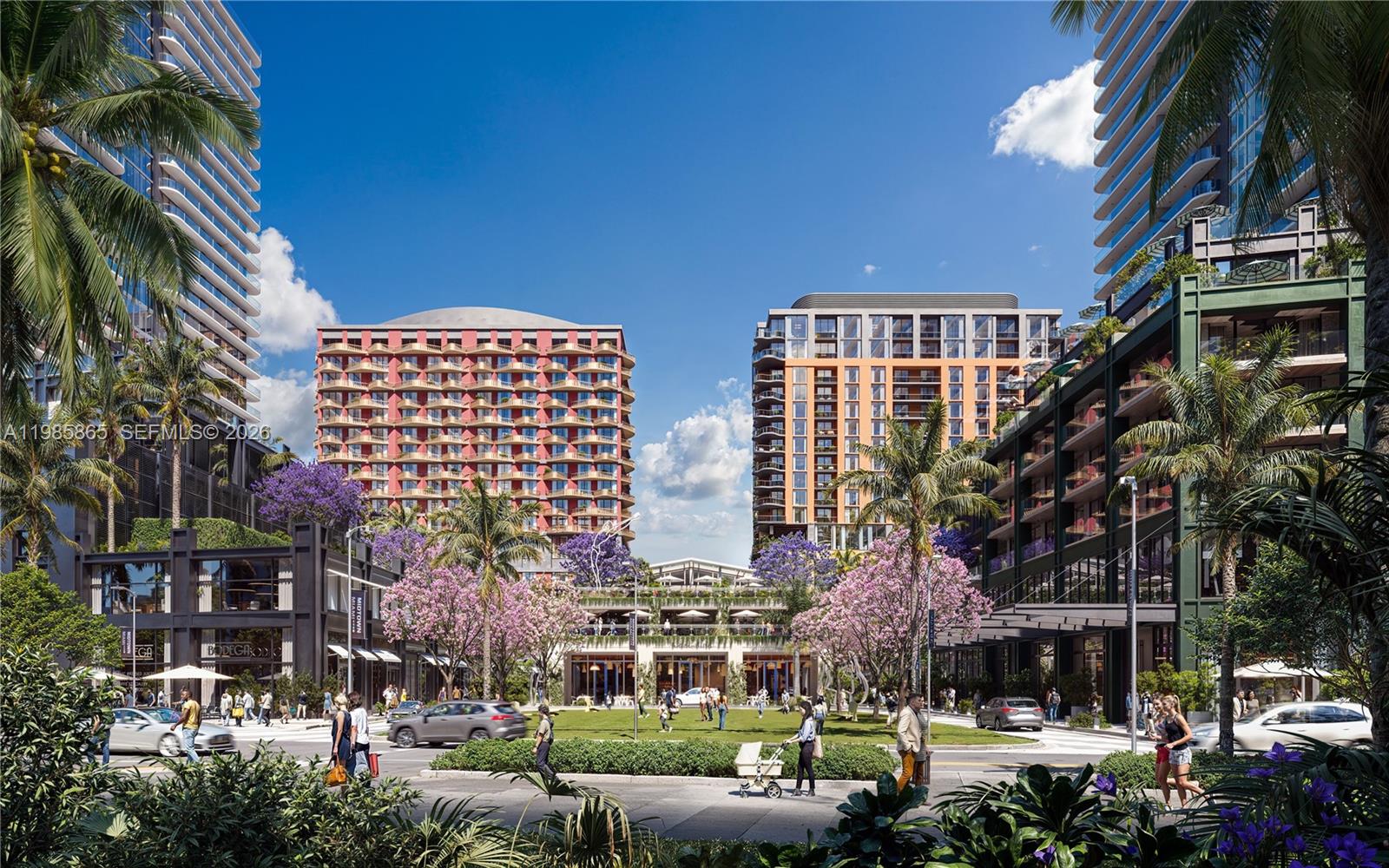 Midtown Park by Proper introduces a new standard of urban living in the heart of Midtown Miami. This 30-story mixed-use development will feature 281 fully finished residences, with layouts ranging from Jr. Suites to 5-bedroom + den residences, including an exclusive Penthouse Collection. Residences are designed to offer modern interiors, efficient layouts, and views of the Miami skyline, Biscayne Bay, and the landscaped parks and paseos.
The project will offer over 120,000 sq. ft. of retail and dining, including cafés, boutique shops, restaurants, a Montessori pre-school, and the Ultra Padel Club with padel and pickleball courts. Residents will enjoy thoughtfully designed open spaces, including two parks and shaded pedestrian paseos, creating a vibrant and walkable urban environment.
Pricing starts from the mid-$500s. Estimated delivery Q1 2029. Sales Gallery now open. Contact listing agent for availability and details.