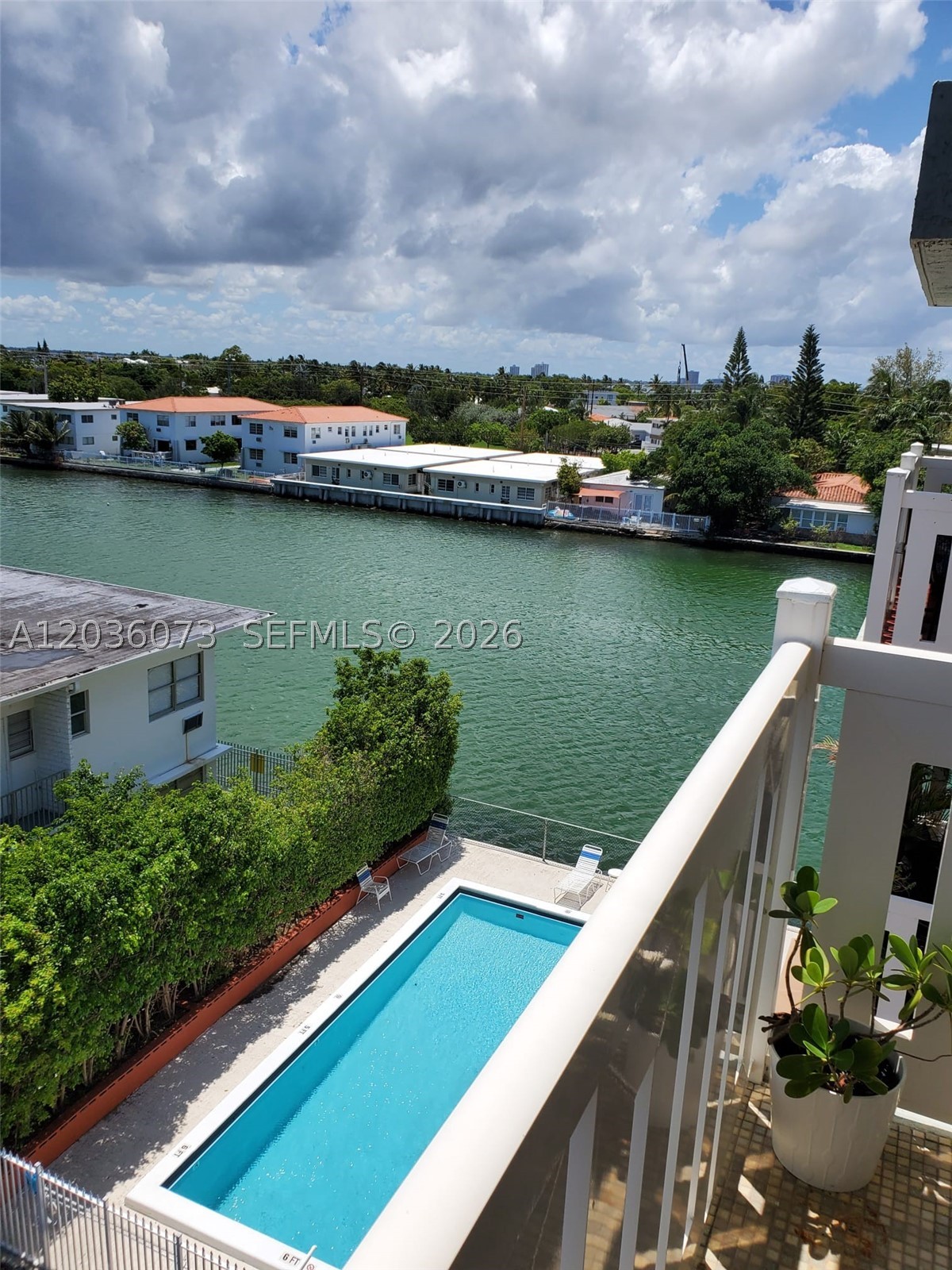 Cash only. Enjoy beautiful water views and calming sunsets from this penthouse unit at Waterway Plaza! Unit has updated bathrooms, plenty of closets and newer central A/C. It comes with one assigned, covered parking. Pets are welcome! Association has full reserves. Unit is rented for $2075/m to an excellent tenant. Special assessment HAS BEEN PAID IN FULL by seller.