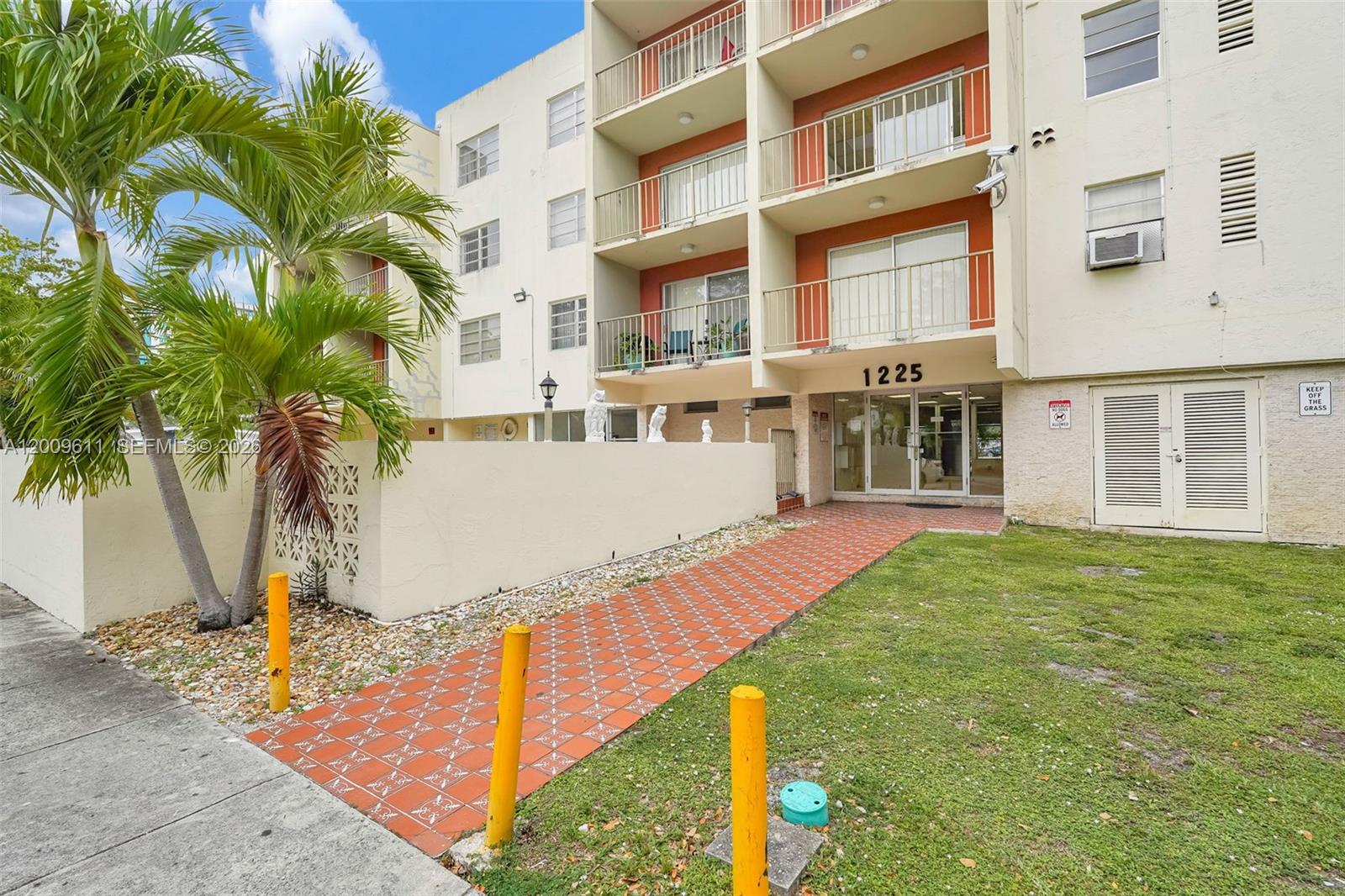 Spacious 2BR/1BA corner unit located on the 4th floor with no upstairs neighbors—offering a quiet and peaceful living environment. Ideal investment opportunity. Unit features an ample private balcony, perfect for relaxation. Well-maintained, secure building with controlled phone-entry lobby and gated access. Enjoy the convenience of an on-site pool and only 4 floors total, creating a low-density, quiet atmosphere. Situated on a low-traffic street in a serene neighborhood, yet centrally located just minutes from Biscayne Park, Bal Harbour, Surfside Beach, Whole Foods Market, The Home Depot, dining, shopping, Walgreens, and easy access to US-1. Excellent location combining tranquility and accessibility.There are some stage pictures.