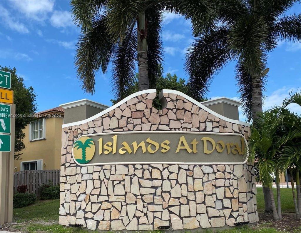 Welcome to your new home in the highly sought-after Santorini community in Doral. This rarely available, spacious 3-bedroom, 2.5-bathroom townhome boasts a bright and inviting atmosphere, with abundant natural light enhancing every room. The property features a charming patio, perfect for relaxing or entertaining, along with a versatile garage equipped with flooring and A/C, ideal for use as an office or playroom. Enjoy the convenience of a 1-car garage plus two additional parking spaces. Located just moments from top-rated schools, Doral Legacy Park, premier shopping, and dining options, this vacant unit is ready for you to move in and make it your own. Schedule a showing today to experience this exceptional home firsthand.