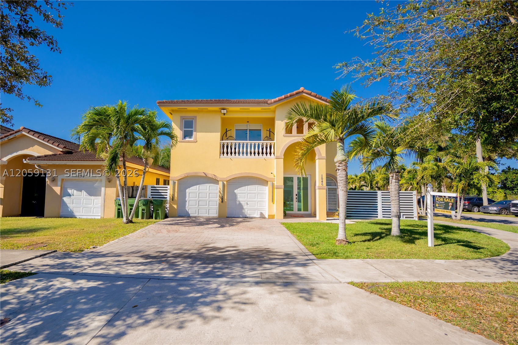 Amazing 4-bedroom, 3.5-bath single-family home built in 2008, located on a corner lot with NO HOA and no restrictions. Features wide side access with a private gate — perfect for a boat, RV, or multiple vehicles. Spacious layout with a Master Suite featuring two large closets, an oversized shower, and a beautiful jacuzzi tub. Additionally, the home offers a Junior Suite with a walk-in closet and an en-suite bathroom, double garage, impact double front doors, and a large driveway ideal for big families. The second floor is solid concrete construction, with tile flooring throughout the home and laminate on the stairs. The kitchen includes brand-new appliances, a glass-door refrigerator, plus washer and dryer. A custom glass A/C door adds a stylish upgrade, and the A/C unit is almost brand new. Pool stays if desired. A rare opportunity offering space, flexibility, and the freedom to enjoy your property your way. Turn-key property, fully move-in ready — all you need to bring is your family and your clothes. Showings by appointment only. See the full video tour posted in the listing.