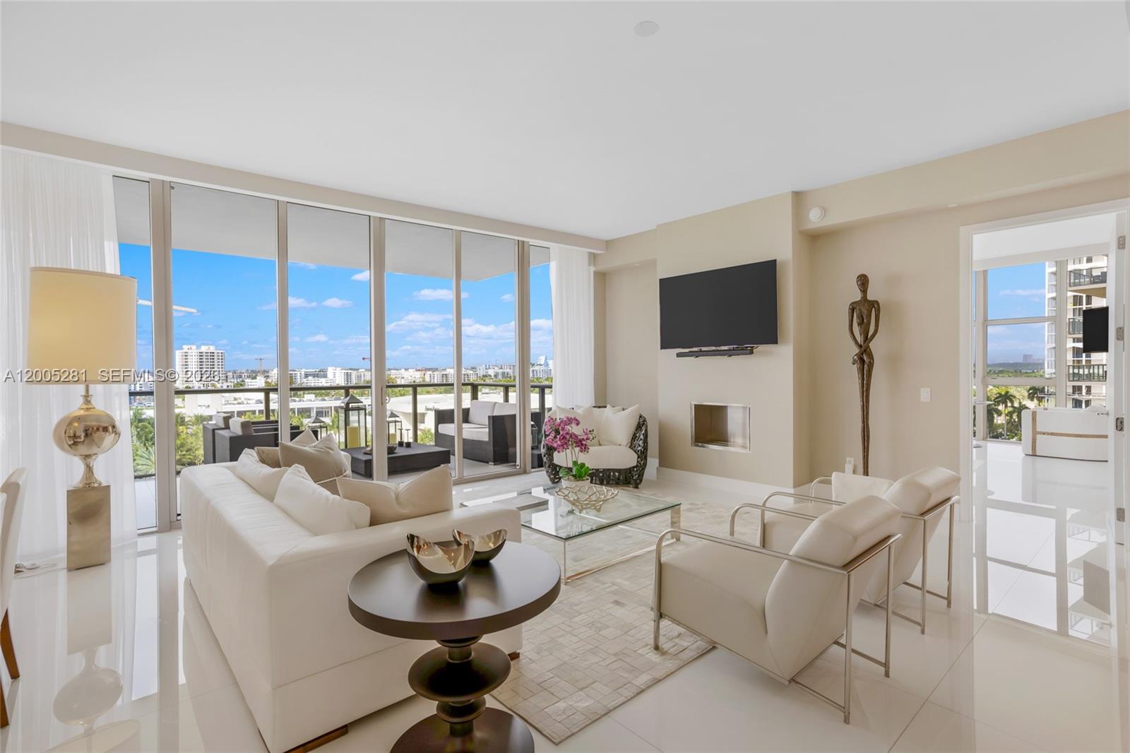 Experience the ultimate luxury lifestyle in this 2-bedrooms + 2.5 bathrooms private residence at the Iconic St. Regis Bal Harbour.Enjoy tranquil views of the intracoastal and Miami city skyline from every room. This stunning turnkey unit is tastefully decorated with upscale Artefacto furnishings and is fully equipped with top-of-the-line appliances. It features a modern design with floor-to-ceiling windows that fill the space with natural light plus an open floor plan ideal for entertaining. Residents have access to all first class amenities including 24 hours in-room dining, Concierge & Butler service,Remede Spa,Fine Restaurants,24 hours Valet Parking & Security and much more. Residence 805-S is the opportunity rarely available in the highly sought-after South Tower.