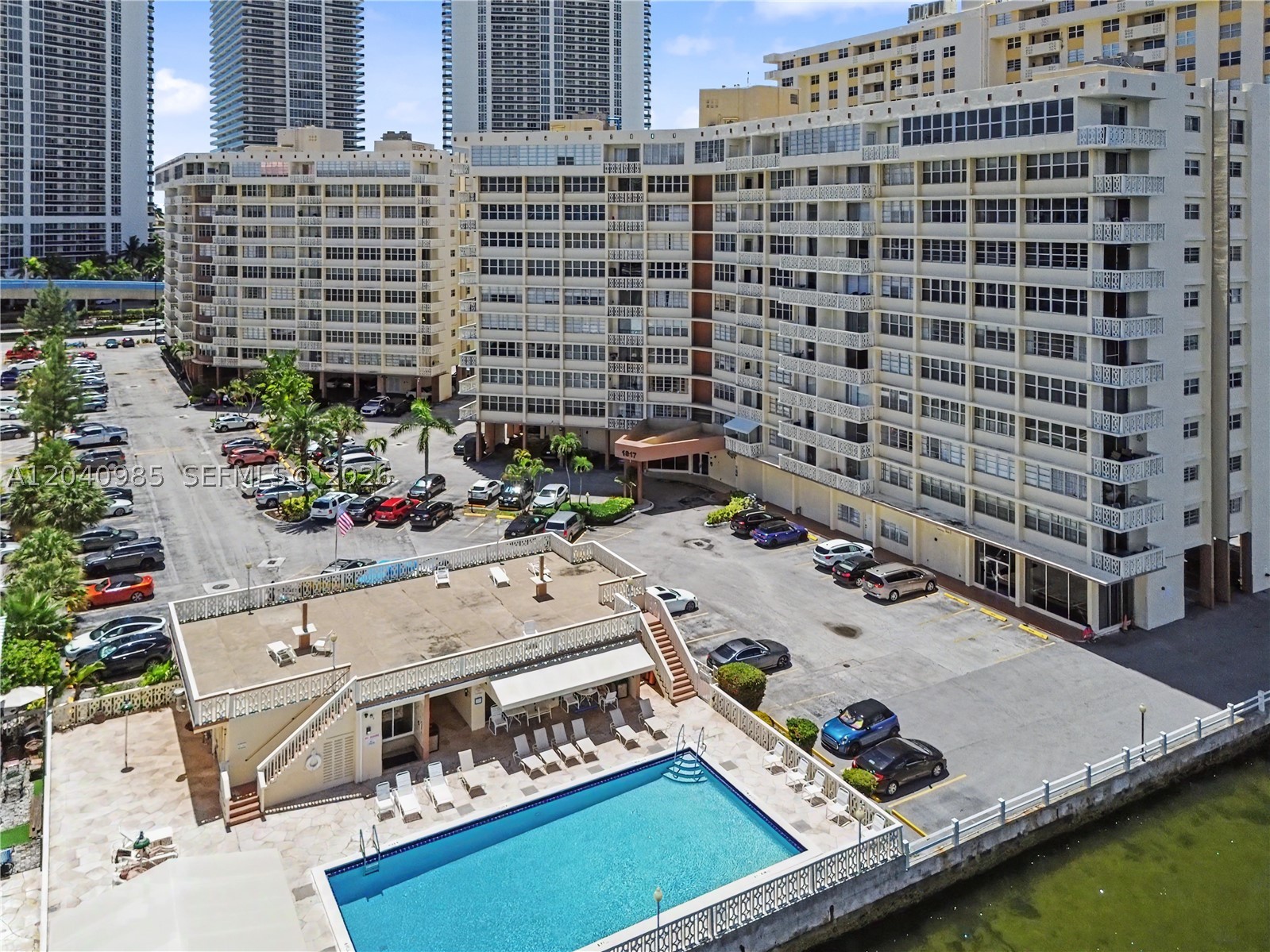 Stunning renovated corner unit 2-bedroom, 2-bath luxury condo in the desirable Imperial Towers, ideally located in Hallandale Beach just minutes from the ocean. This exceptional residence offers breathtaking 180-degree Intracoastal water views from the kitchen, living area, and both bedrooms. The spacious primary suite features two large closets, while the kitchen includes well maintained appliances and ample storage.

Designed with modern finishes and an open-concept layout, the unit is filled with natural light and offers abundant closet space throughout. Additional highlights include a newer A/C unit, balcony overlooking the Intracoastal, covered parking conveniently located next to the building, and two separate storage units.
Residents enjoy resort style amenities, including a  waterfront pool, sun deck, fitness center, and beautifully maintained common areas. Ideally situated near fine dining, shopping, entertainment, and some of South Florida’s most beautiful beaches, this is coastal living at its finest.