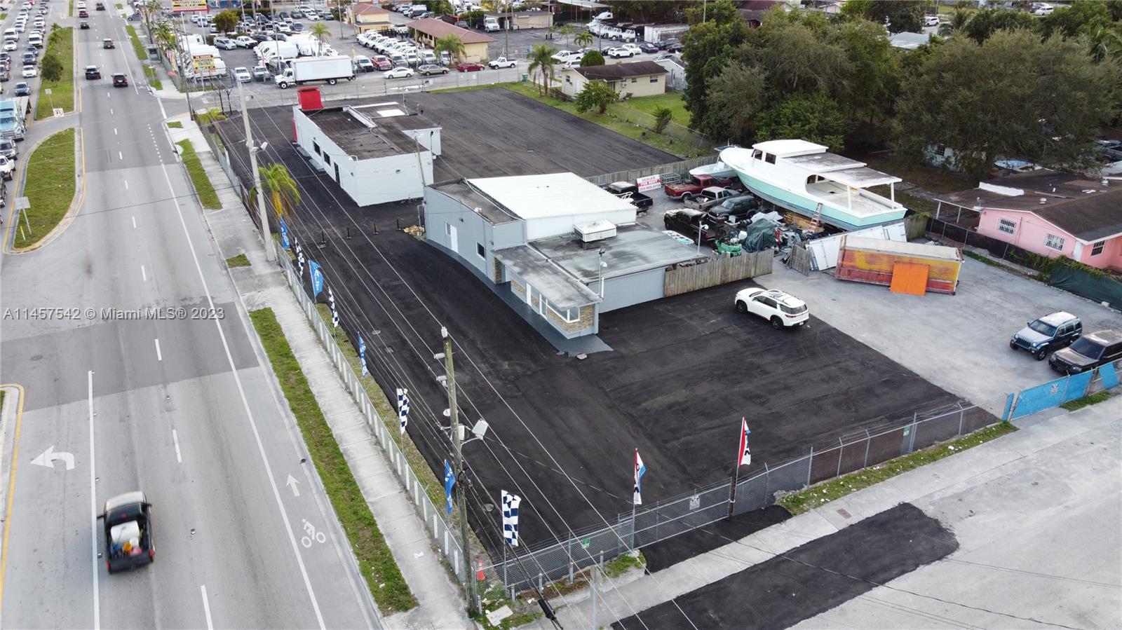 *** GREAT INCOME PROPERTY*** CURRENTLY LEASED PRODUCING OVER $ 440,000 PER YEAR. LEASED WITH VERY FLEXIBLE TERMS. GREAT OPPORTUNITY  TO ACQUIRE A GREAT INVESTMENT - OWNER USE PROPERTY IN A VERY DESIRABLE CORRIDOR. ALMOST 400 FT. OF FRONTAGE RIGHT ON NW 27TH AV. CURRENTLY LEASED PRODUCING OVER $ 440,000 PER YEAR. LEASED WITH VERY FLEXIBLE TERMS. THIS LISTING IS AN ASSEMBLAGE OF FOUR (4) LOTS,  TOTALING 47,182 SQ. FT. OF PRIME LAND. INCLUDES TWO OFFICE BUILDINGS OF APROX. 3,000 Sq.Ft. REMODELED IN 2020 AND FULL (6 BAYS) VEHICLE SERVICE REPAIR AREA.  PLENTY OF USES ALLOWED SUCH AS MULTIPLE RETAIL, RESIDENTIAL AND INDUSTRIAL UNITS. MANY NEW DEVELOPMENT PROJECTS SOON TO COME TO THE AREA, INCLUDING PUBLIC TRANSIT PROJECTS.