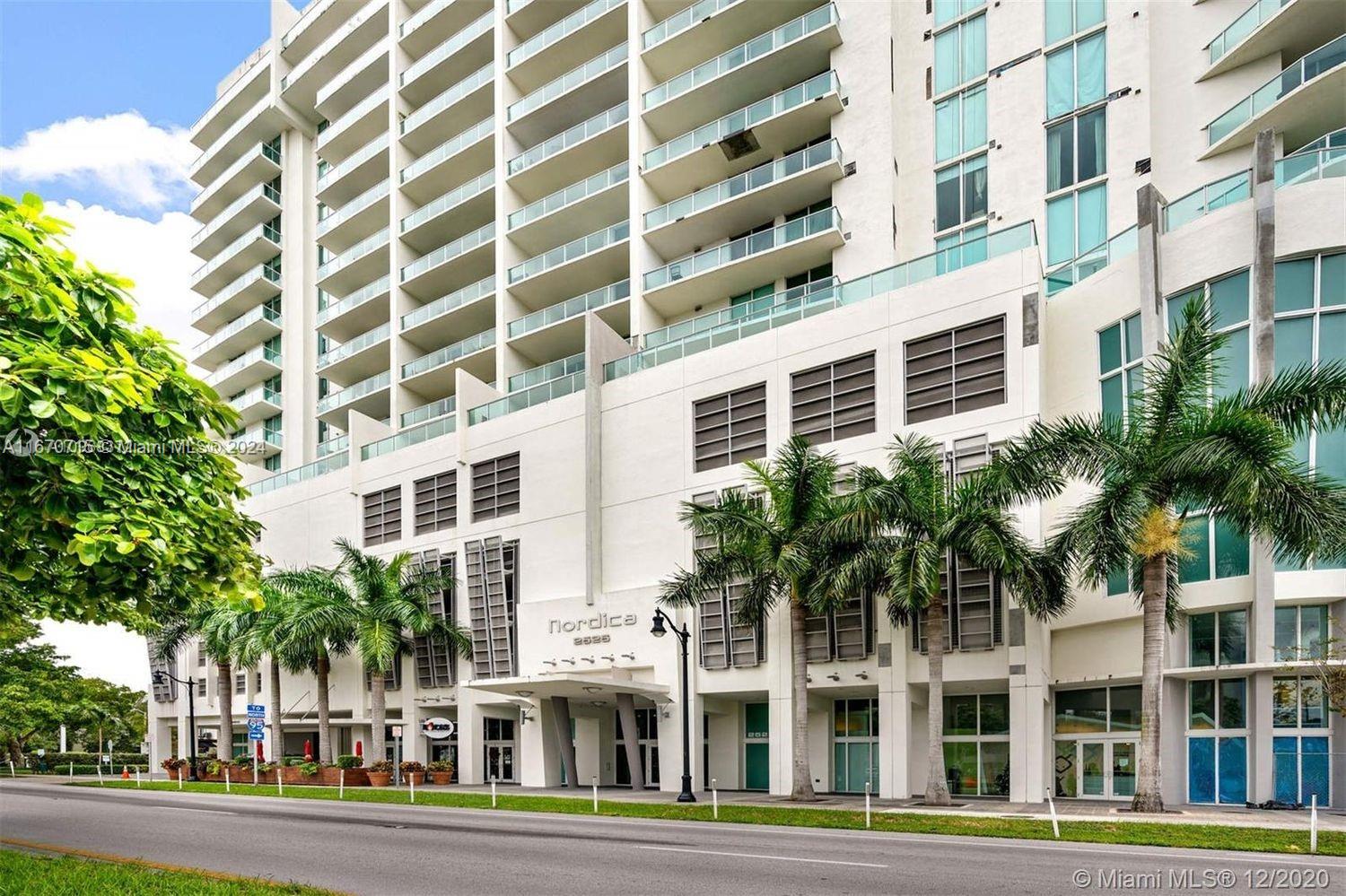 Welcome to Unit 605 at Nordica! This well designed 694 sq ft condo features 1 bed, 1 bath, and a one of a kind large terrace perfect for entertaining. With extra high ceilings, the space feels open and airy. Located on the amenity level, enjoy easy access to a beautiful pool with stunning Brickell views, a gym, and recreation rooms. Relax in the common outdoor space. Convenience and security are key with a doorman, concierge, and valet service. 1 secure parking space and in unit laundry. Just outside Brickell, enjoy vibrant urban life with easy I-95 access and minutes to Key Biscayne, Coconut Grove, Coral Gables, Downtown Miami, Wynwood, Design Design district and the airport. Available December 1, experience the best of Miami living in this exceptional home! No Pets per HOA.