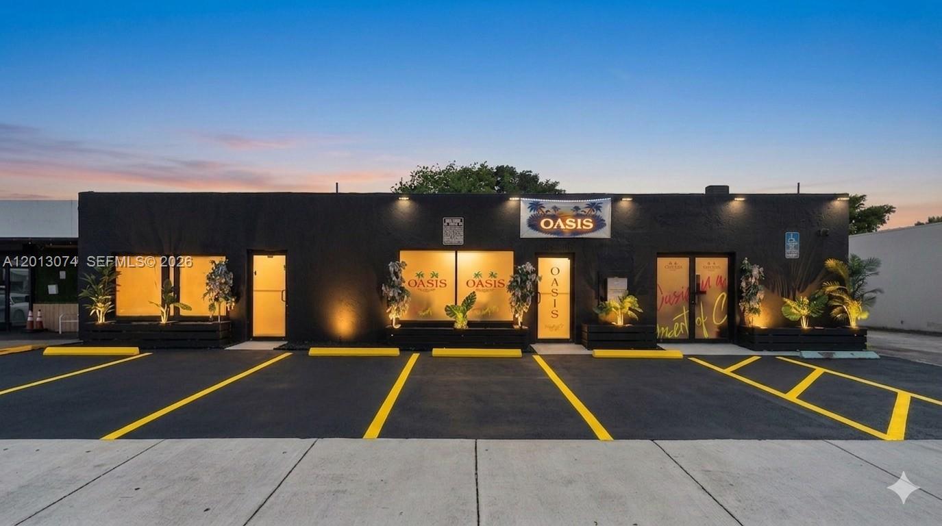 Turnkey commercial opportunity in a prime Miramar corridor. Situated on a 5,703 SF lot with approximately 60 feet of frontage along Pembroke Road, this property offers excellent visibility, accessibility, and exposure along a high-traffic thoroughfare.

The space is fully built out with a modern interior, upscale finishes, and an open-concept layout. Features include a backyard patio with designated food truck and entertainment area. The property includes three individual meters, with two units combined into one larger main space and a third independent end unit—offering flexibility for additional income, owner occupancy, or complementary use.

Zoned TOC Mixed-Use Low, permitted uses include medical/dental, office, personal services, restaurant, retail, liquor-selling establishment, entertainment, production studios, banquet hall, childcare/daycare, salon/barber, religious institution, educational facilities, and pet services (buyer to verify with the City of Miramar).

A true plug-and-play opportunity for an owner-user or investor seeking immediate operation, expansion, or repositioning potential.