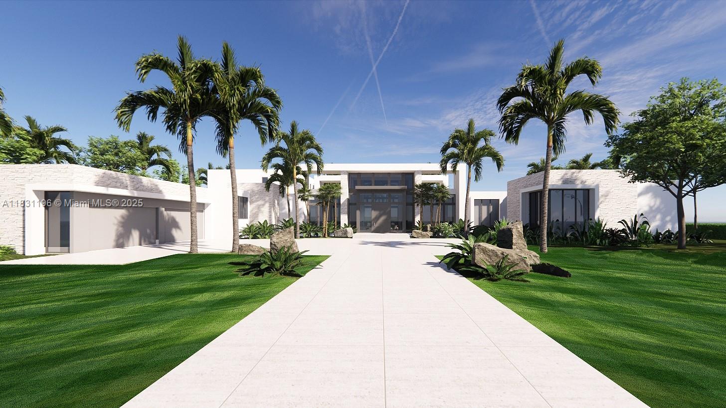 PRE-CONSTRUCTION OPPORTUNITY | One of a kind modern minimalist design by renowned Affiniti Architects, interiors by Jennifer Rosenthal Design. Nestled within the exclusive gated enclave of LANDMARK RANCH ESTATES, this remarkable 13,877SF masterpiece offers a 11,041SF of interior floor plan, boasting impressive ceiling heights, up to 24', and floor to ceiling glass walls that provide spectacular views of the expansive 2.6 acre cul-de-sac site and resort-sized pool, with canal and preserve views. This is a True Estate property. The massive kitchen is completely equipped with top of the line Sub Zero and Wolf appliances, room sized pantry, summer kitchen, office, media+club room. Contract price might be subject to construction cost escalation. Completion: 24 months from groundbreaking.